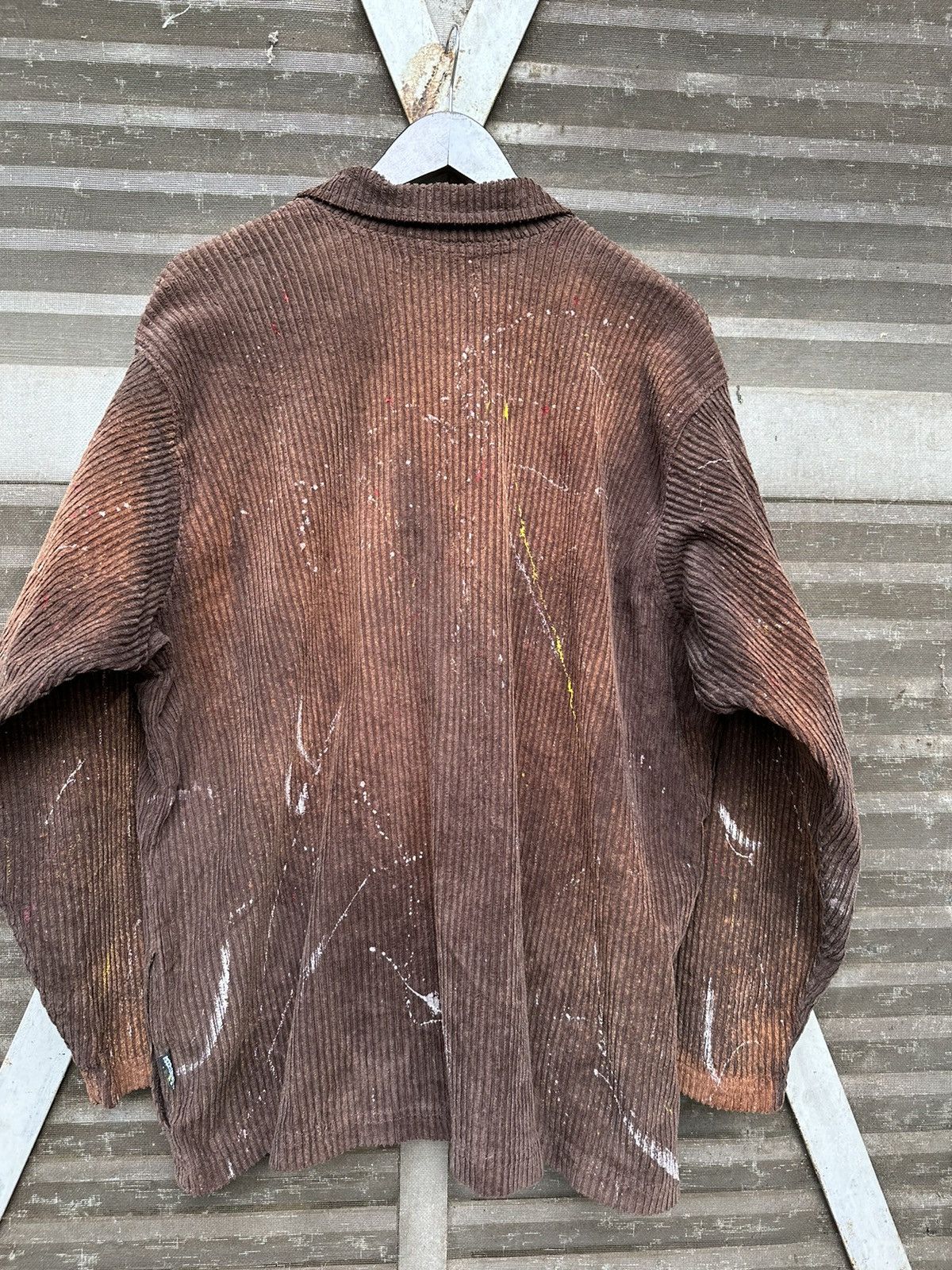 Vintage VTG THRASHED EZZE WEAR BROWN CORDUROY PAINT SPLATTER JACKET Size US XL / EU 56 / 4 - 12 Thumbnail