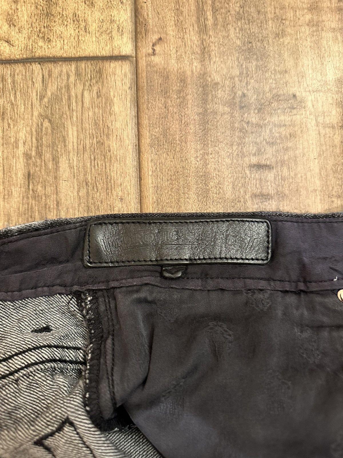 Chrome Hearts Chrome Hearts Grey Black & Red Cross Patch Jeans Size US 32 / EU 48 - 5 Thumbnail