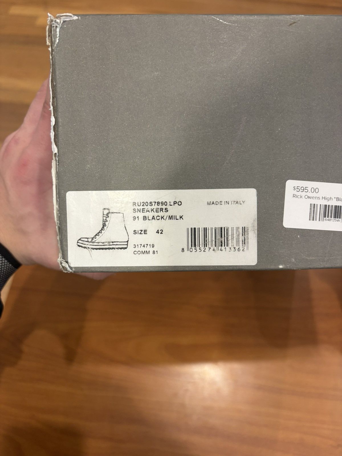 Rick Owens Rick Owens High "Black Milk" Size US 9 / EU 42 - 6 Thumbnail