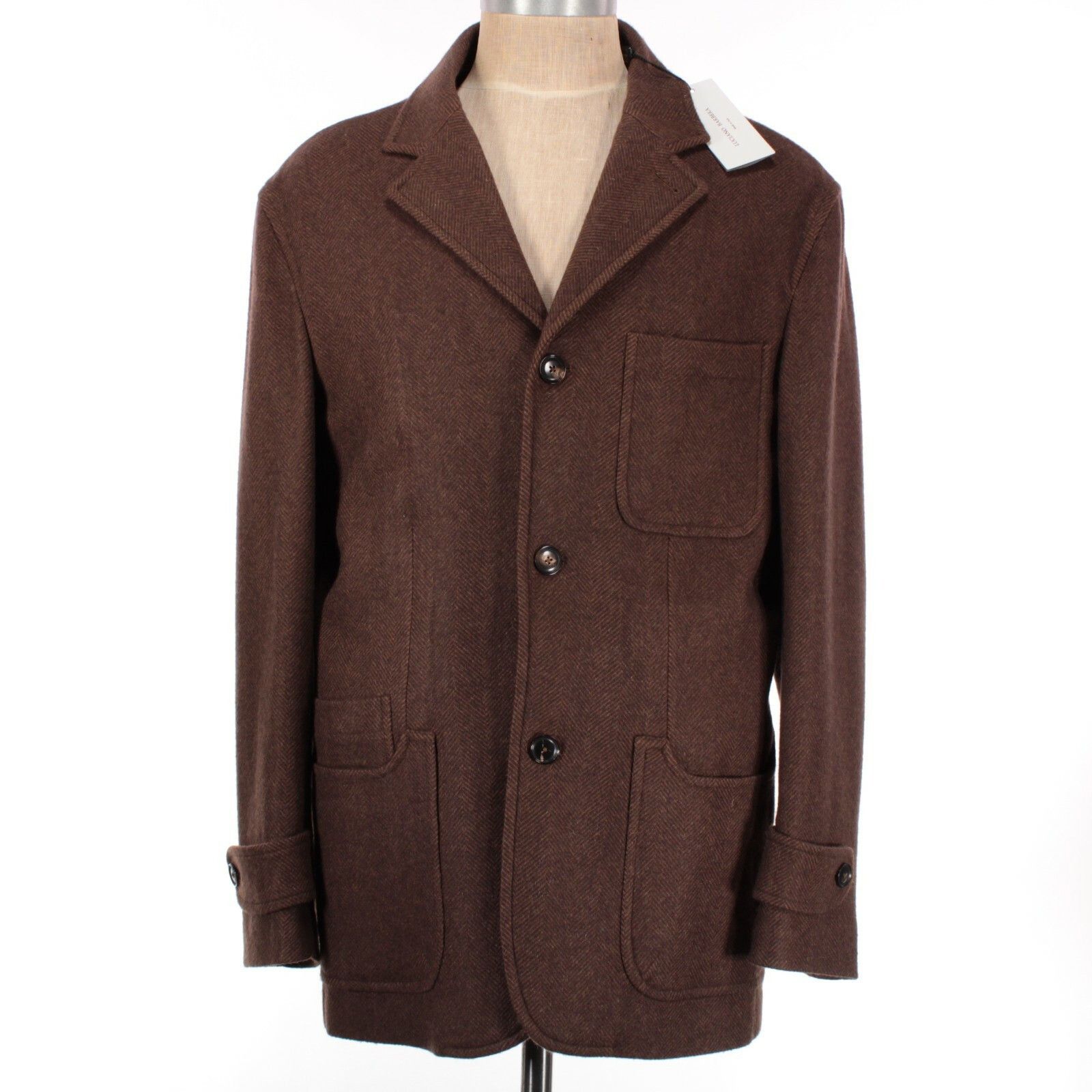Luciano Barbera Luciano Barbera Jacket Size M US In Brown Cashmere Size US M / EU 48-50 / 2 - 1 Thumbnail