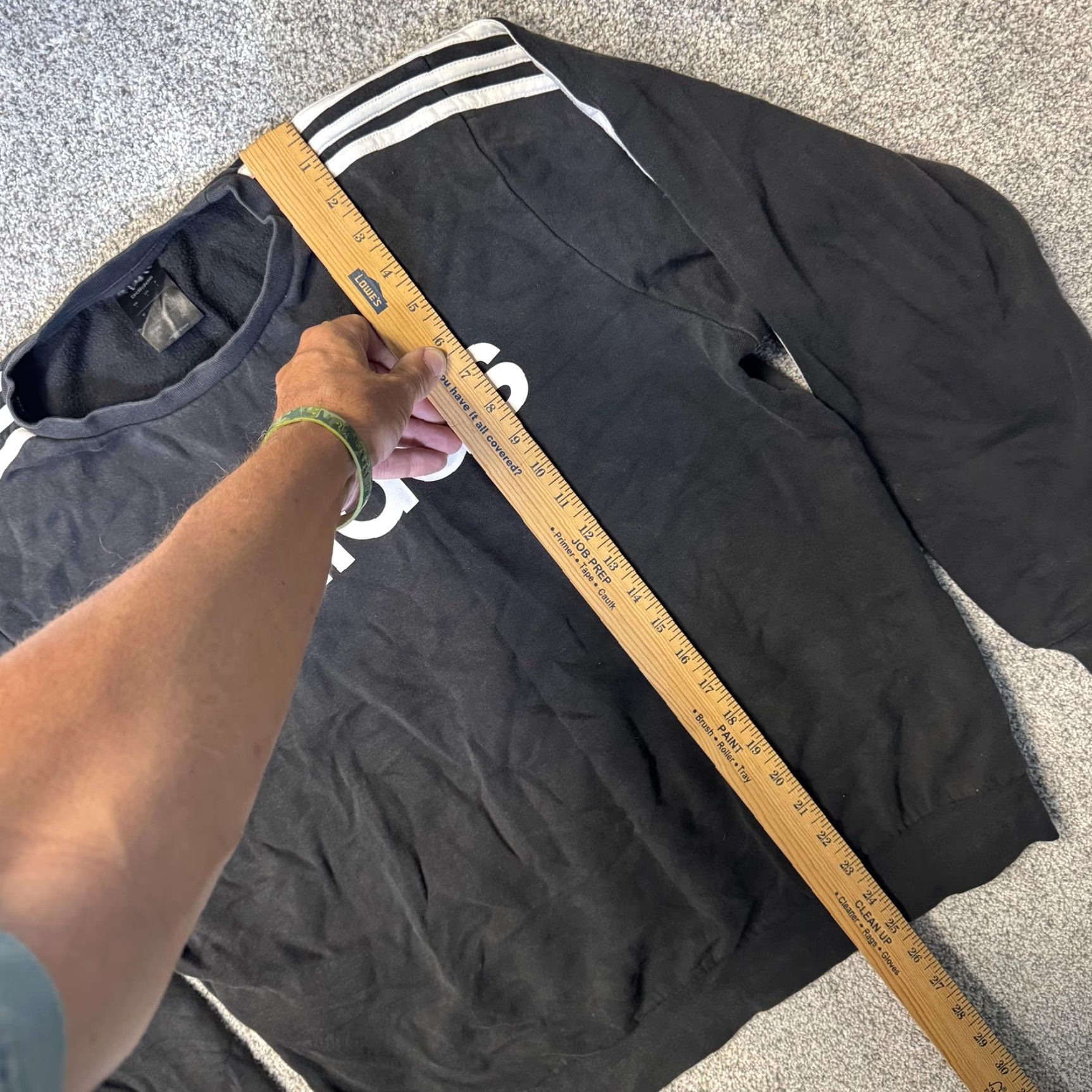 Adidas Adidas Sweatshirt Mens L Black Crew Neck Fleece Graphic Print Pullover Athletic Streetwear Size US L / EU 52-54 / 3 - 2 Thumbnail