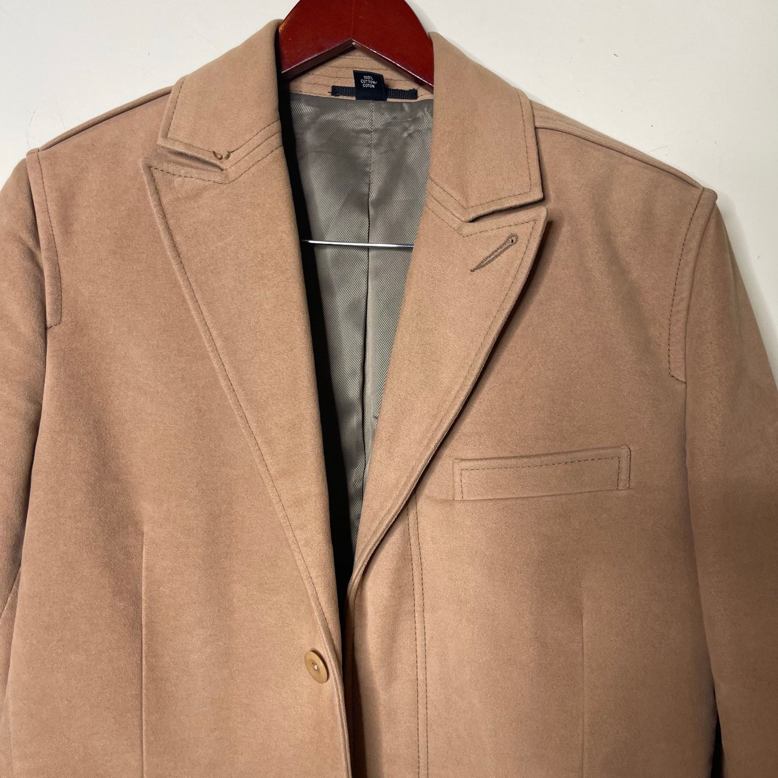 Club Monaco Club Monaco Men Tan 100% canvas cotton classic coat sz M Size US M / EU 48-50 / 2 - 7 Thumbnail
