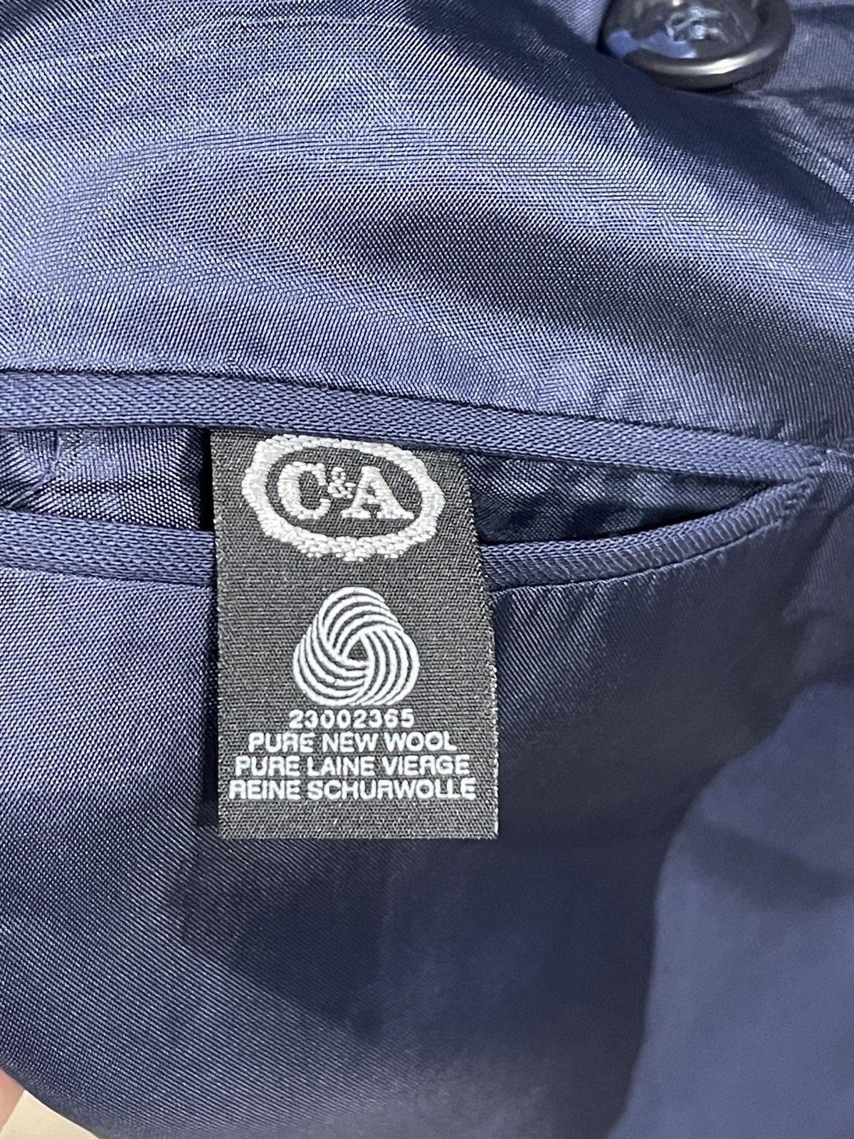 C&A Vintage double-breasted blazer classic jacket dark blue c&a Size 44R - 7 Thumbnail