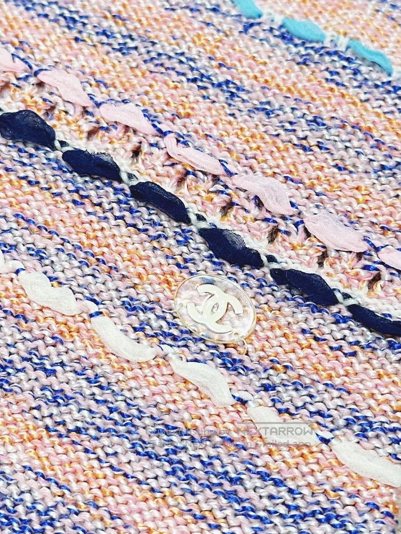 Chanel Chanel Pink and blue mixed-colour striped short-sleeved kn Size XS / US 0-2 / IT 36-38 - 3 Thumbnail