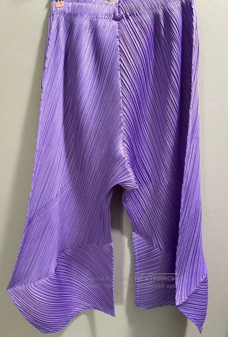 Issey Miyake Issey Miyake size:3 Purple Trousers Size 22" - 3 Thumbnail