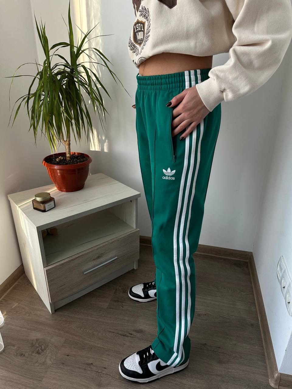 Adidas × Vintage Vintage Adidas Wide Y2K Sportswear Green Pants Size 27" / US 4 / IT 40 - 5 Thumbnail