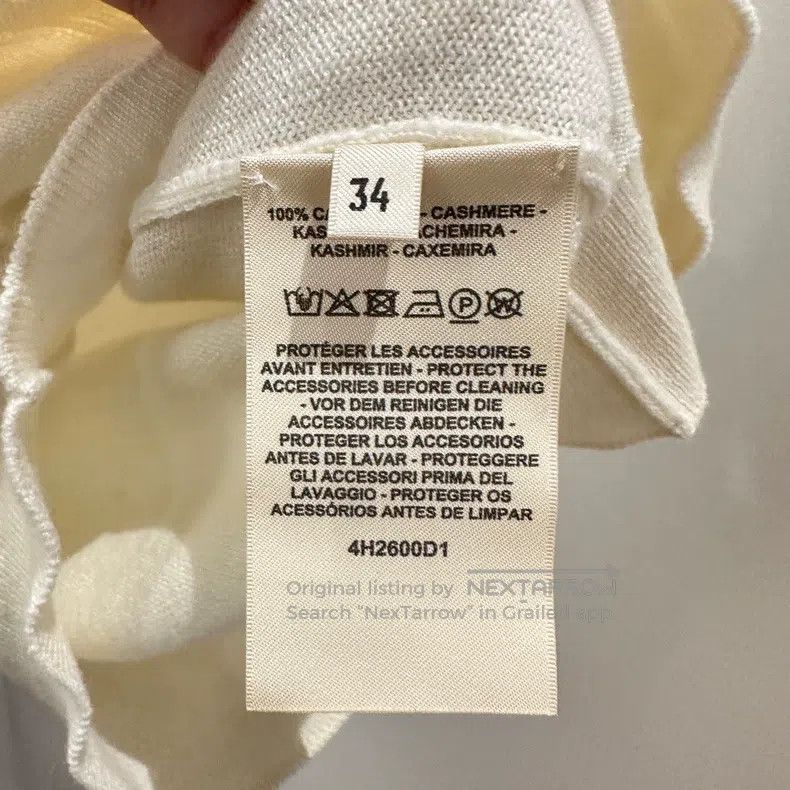 Hermes Hermes Logo Buckle Cashmere Short Sleeve Size XXS / US 00 / IT 34 - 4 Thumbnail