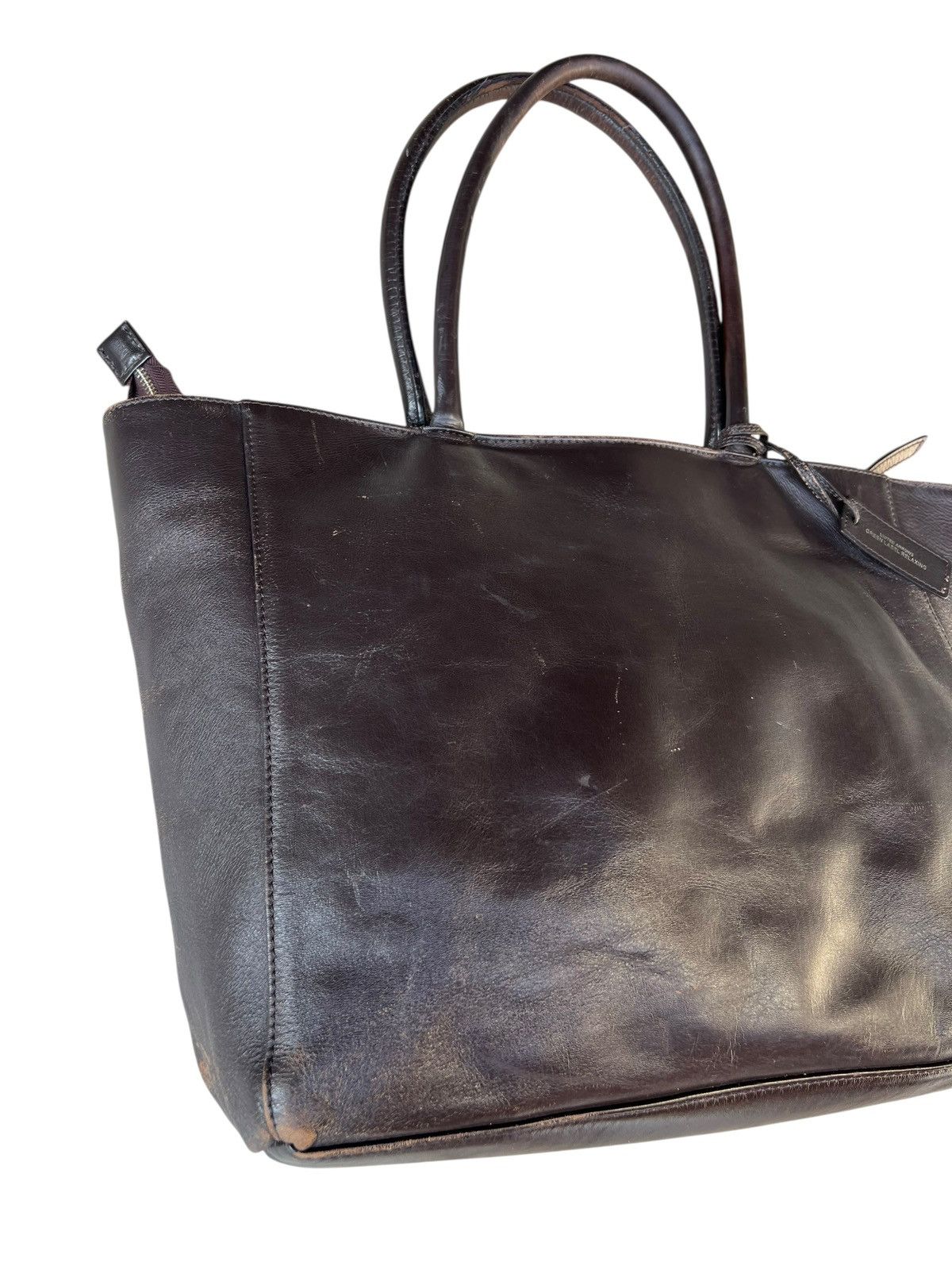 United Arrows United Arrows Japan Distressed Patina Leather Tote Bag Size ONE SIZE - 7 Thumbnail
