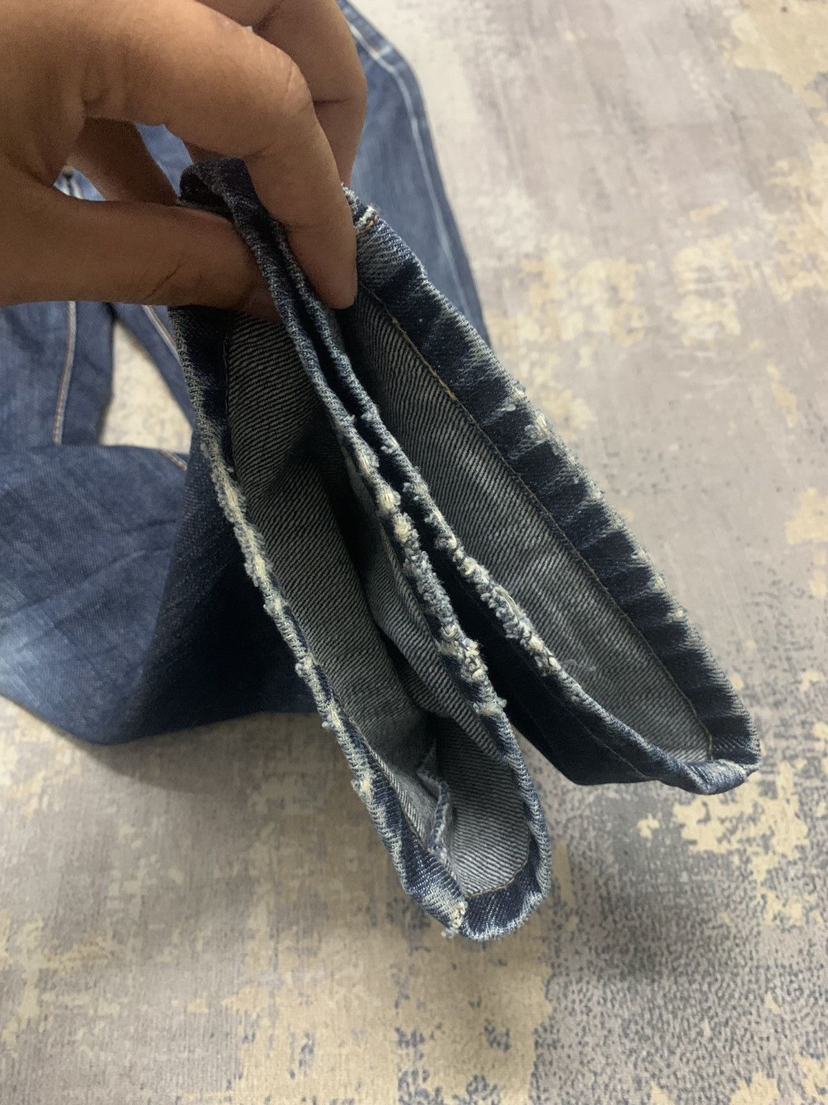 Japanese Brand Edwin Made In Japan Patchwork Jeans Size US 34 / EU 50 - 7 Thumbnail