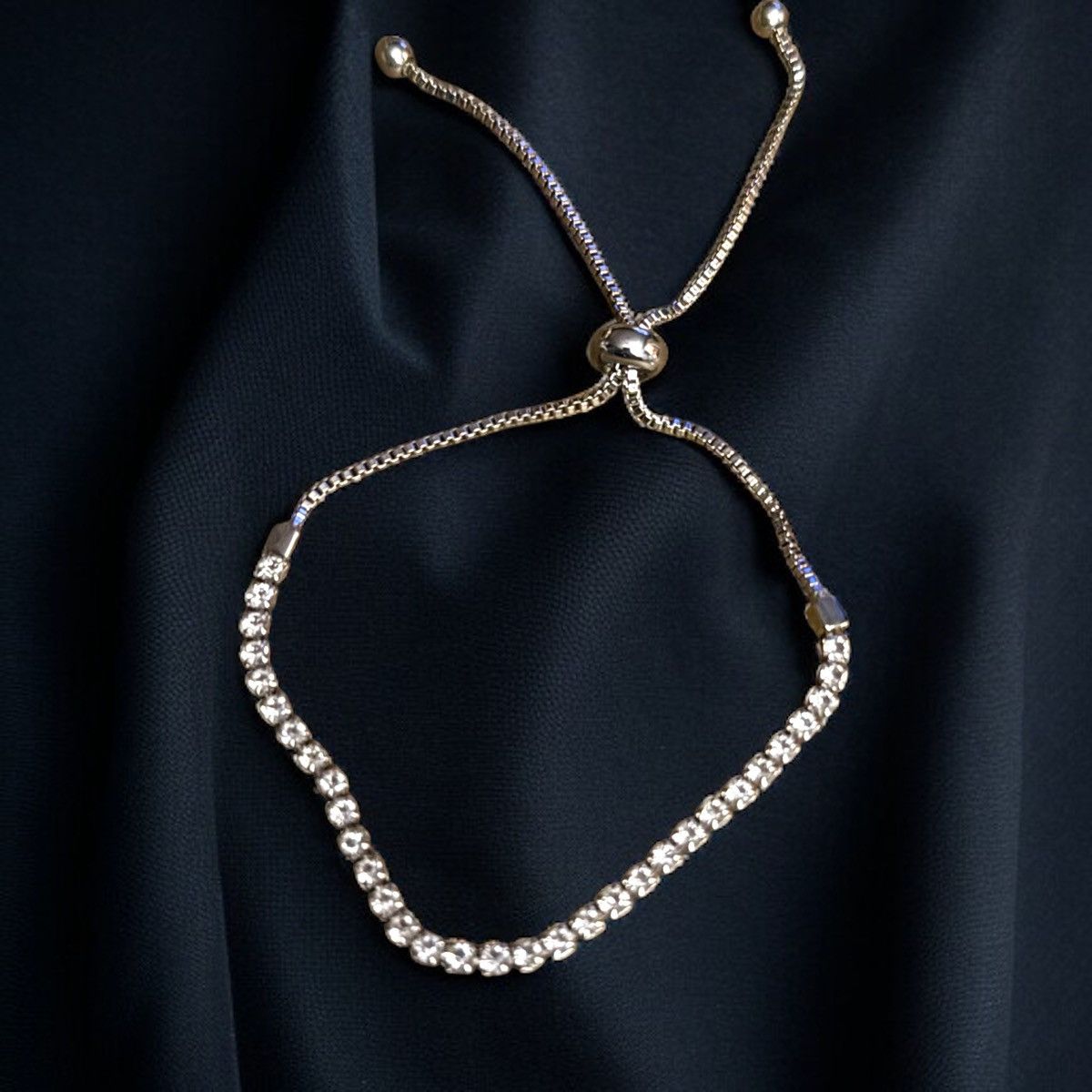 Other Silver tone dainty tennis bolo bracelet Size ONE SIZE - 1 Thumbnail