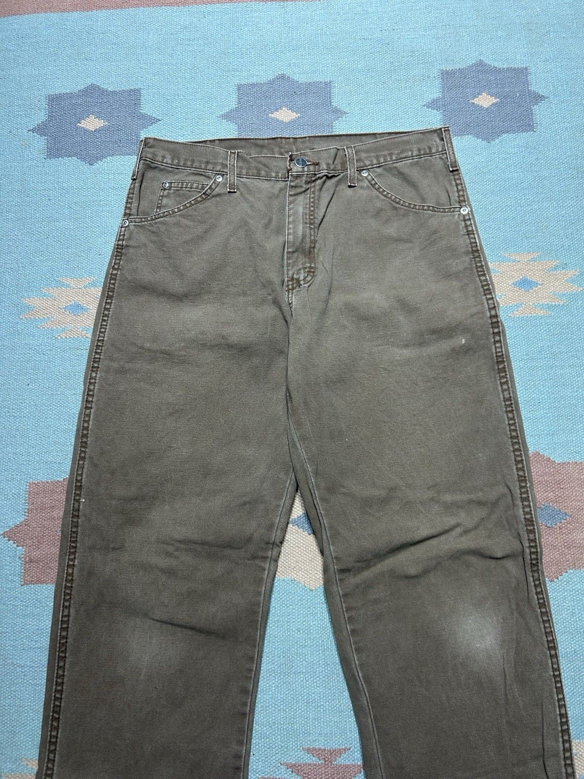 Vintage Vtg dickies canvas carpenter pant workwear skate baggy 34x33 Size US 34 / EU 50 - 6 Thumbnail