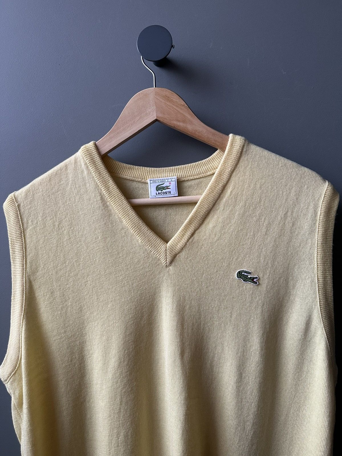 Lacoste Lacoste Yellow Wool Sweater Vest Size 4 Size US L / EU 52-54 / 3 - 2 Thumbnail