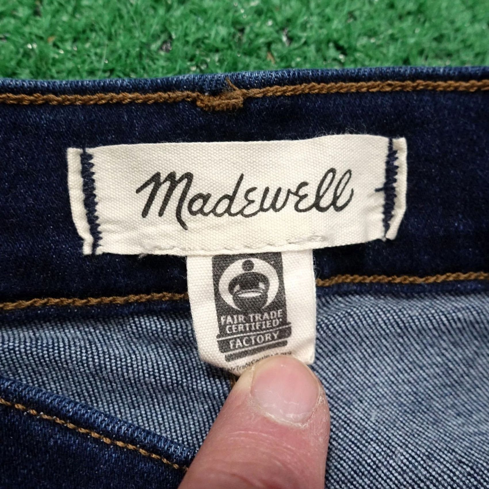 Madewell Madewell Jeans Womens 24 Blue 10" High Rise Skinny Dark Wash Stretch 24x28 Size 42" / US 20 - 6 Thumbnail