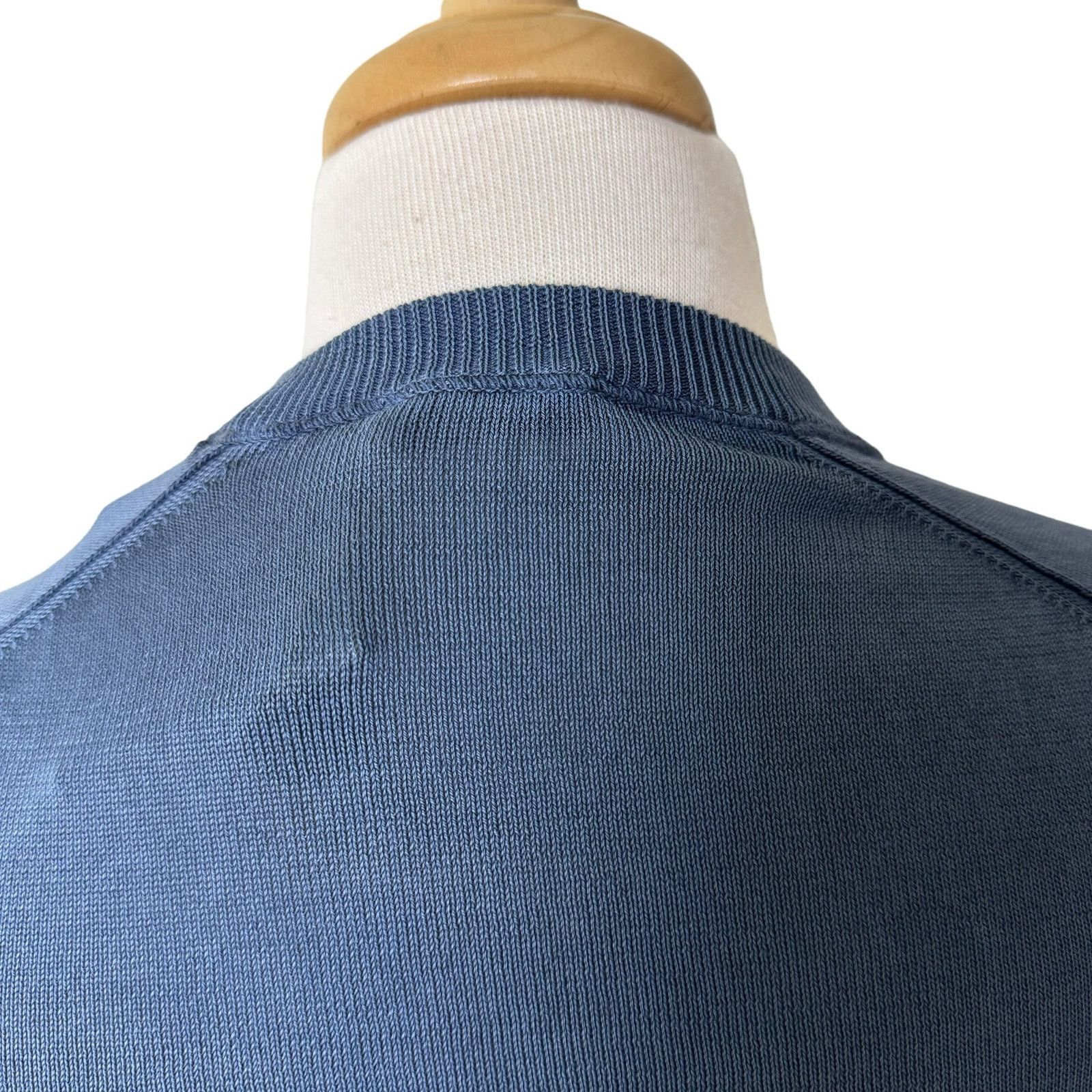 Other KANGRA 100% Cotton Crewneck Sweater Slate Blue Size 48 Size M / US 6-8 / IT 42-44 - 11 Thumbnail