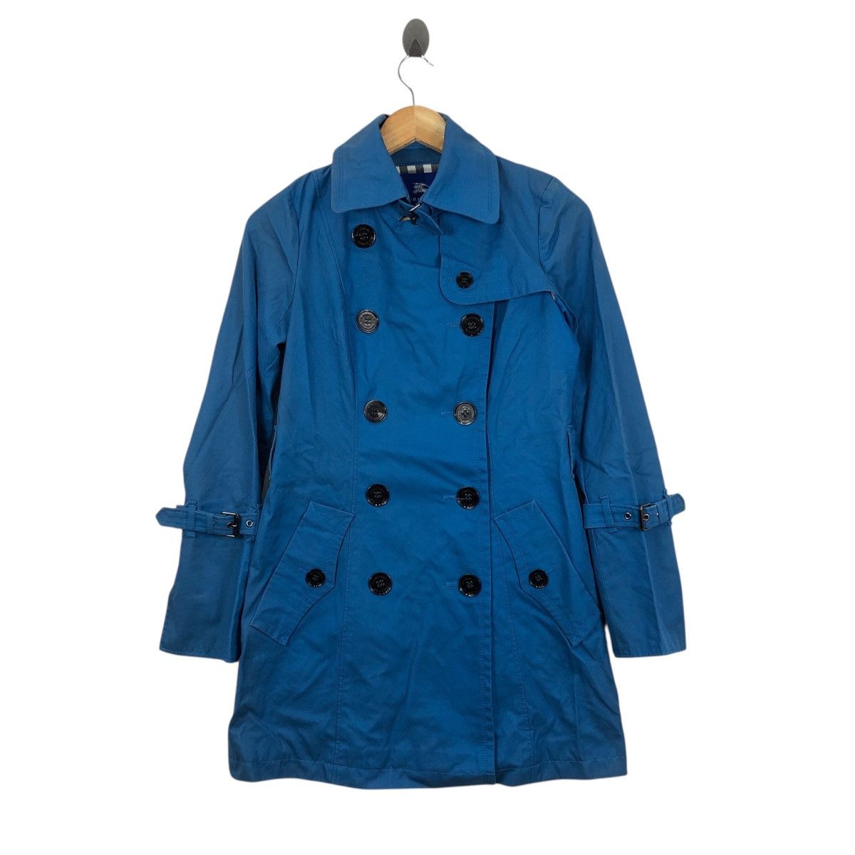 Burberry × Vintage Vintage Luxury BURBERRY LONDON BLUE Double Breasted Coat Size S / US 4 / IT 40 - 1 Thumbnail