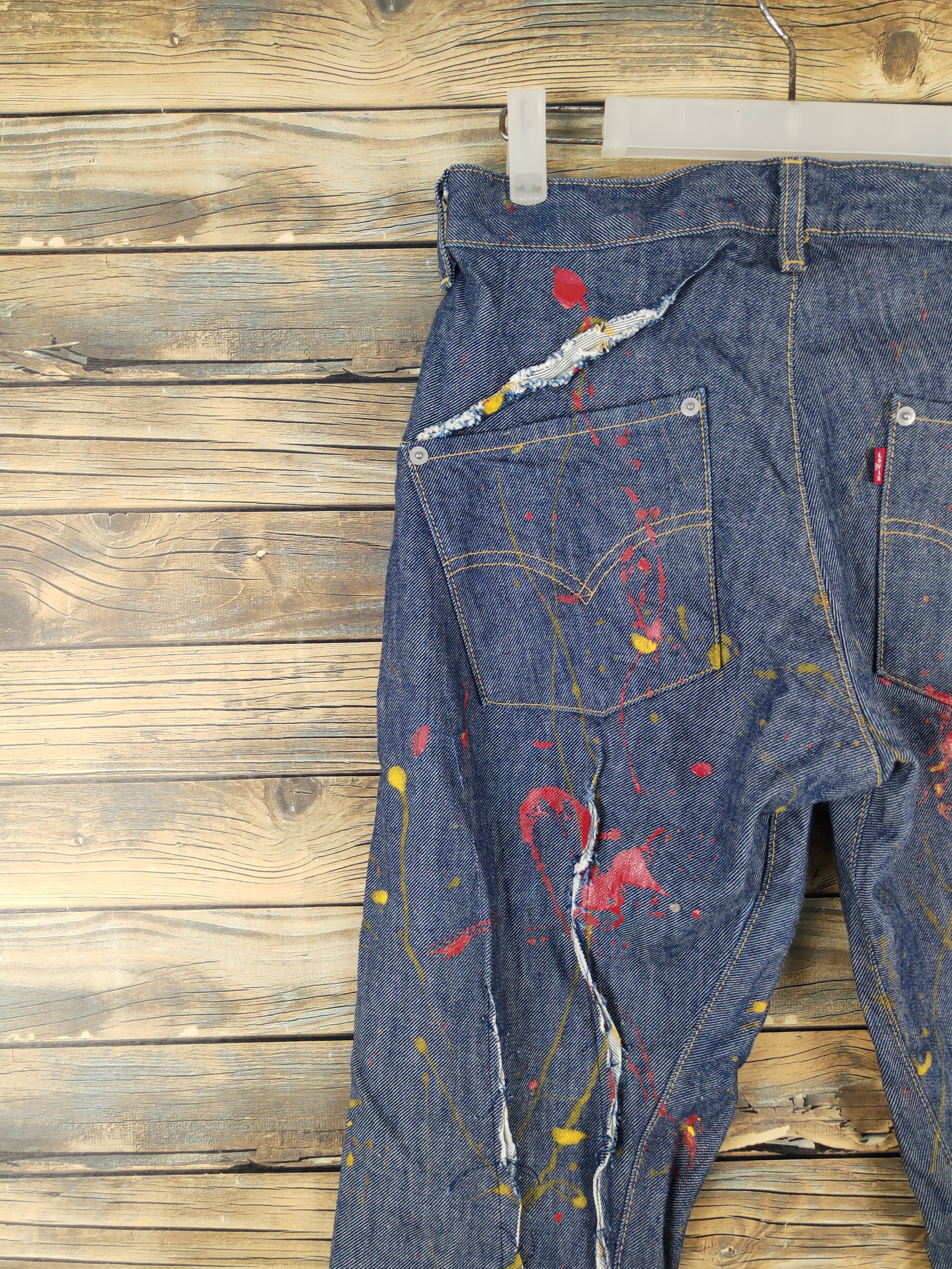Levi's Levi's Engineered painted Comisen Ripped denim Jeans #W2092 Size US 30 / EU 46 - 9 Thumbnail