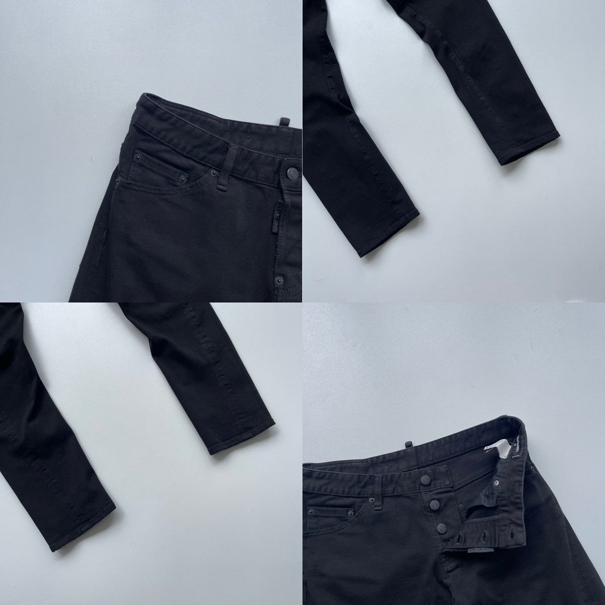 Dsquared2 Dsquared2 Sexy Twist Slim Fit Stretch Cropped Jeans Black Size US 32 / EU 48 - 4 Thumbnail