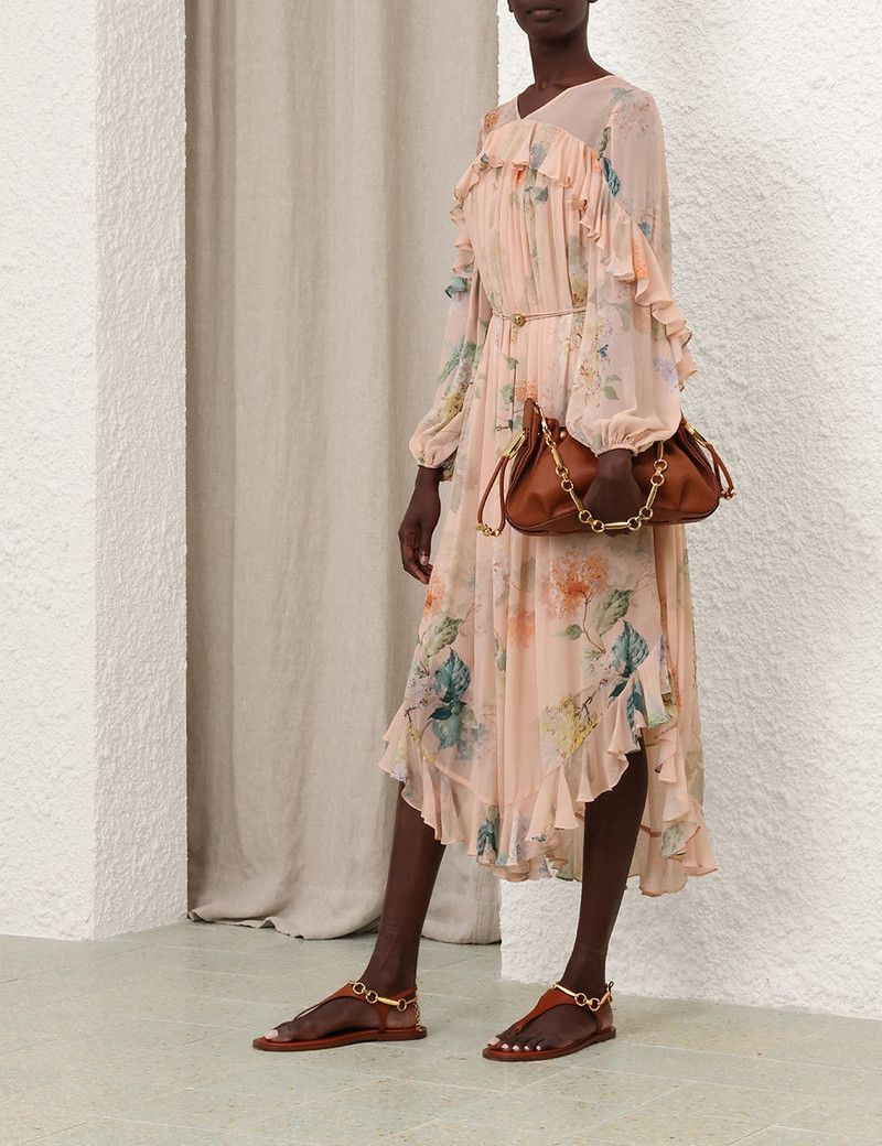 Zimmermann oc11z0226 Illuminate Cape Dress In Multicolor Size S / US 4 / IT 40 - 8 Thumbnail