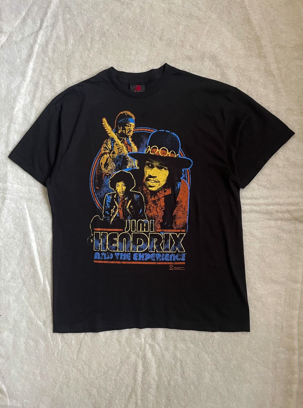 image of Band Tees x Jimi Hendrix & The Experience Vintage T Shirts in Black, Men's (Size XL)