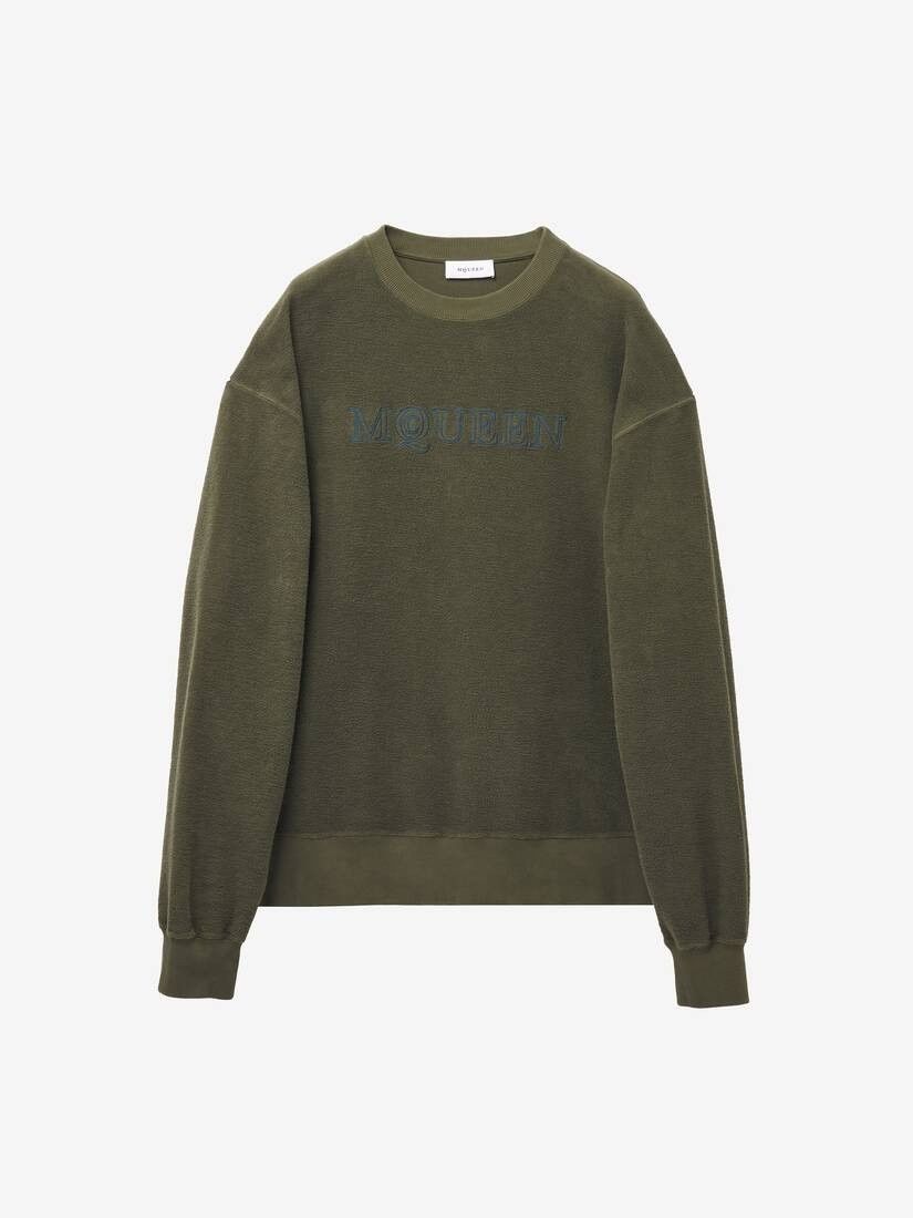 Alexander McQueen o1srvl11e0226 McQueen Logo Sweatshirt In Green Size US S / EU 44-46 / 1 - 1 Thumbnail