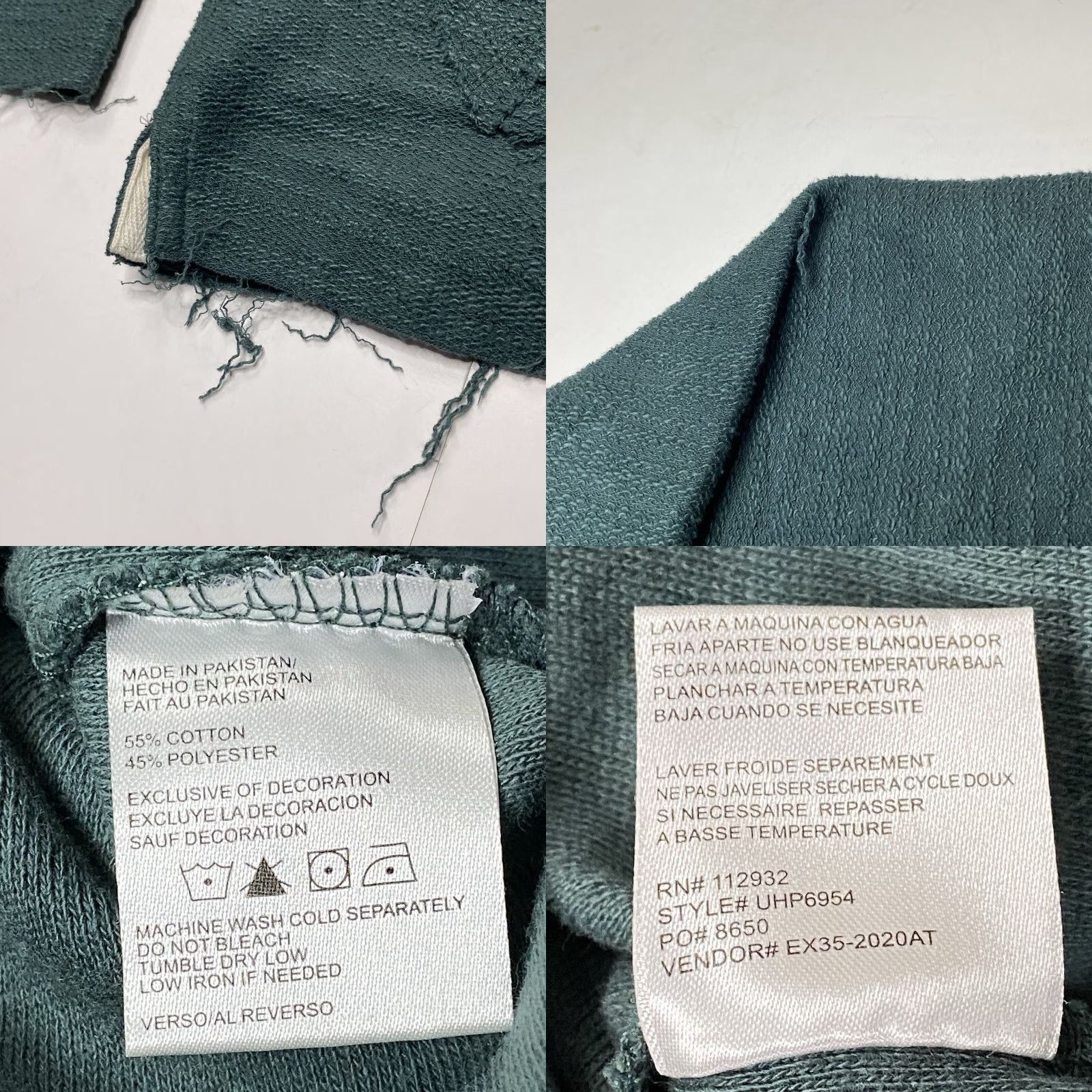 Vintage VINTAGE Key West Hooded Sweatshirt Light Weight Grunge Distress Look Small S Unisex Adults Green Hoodie Pockets Casual Mens Womens Girls Boys Size US S / EU 44-46 / 1 - 10 Thumbnail