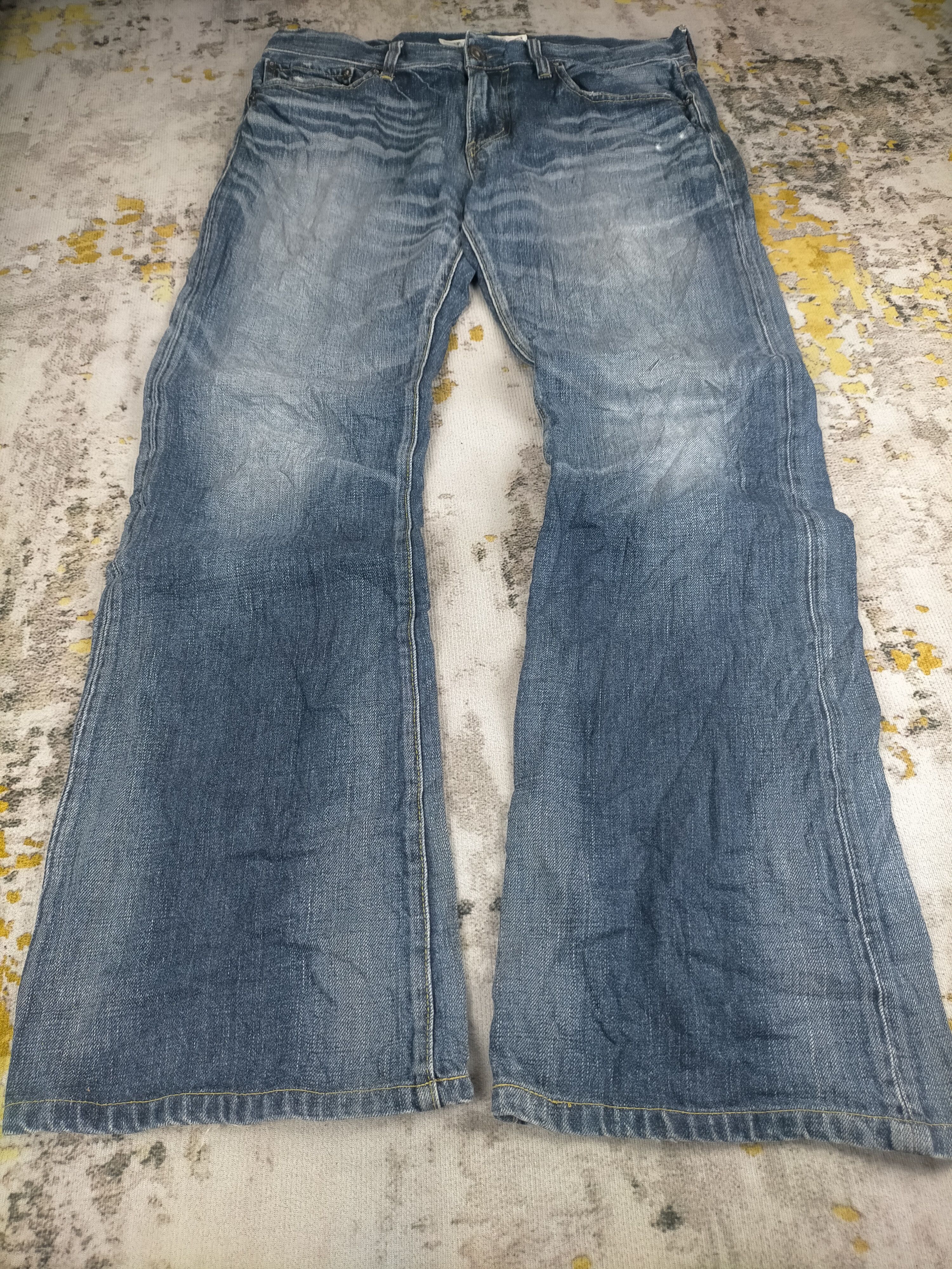 Tornado Mart 90s Flared Back Number Washed Jeans Size US 32 / EU 48 - 1 Thumbnail