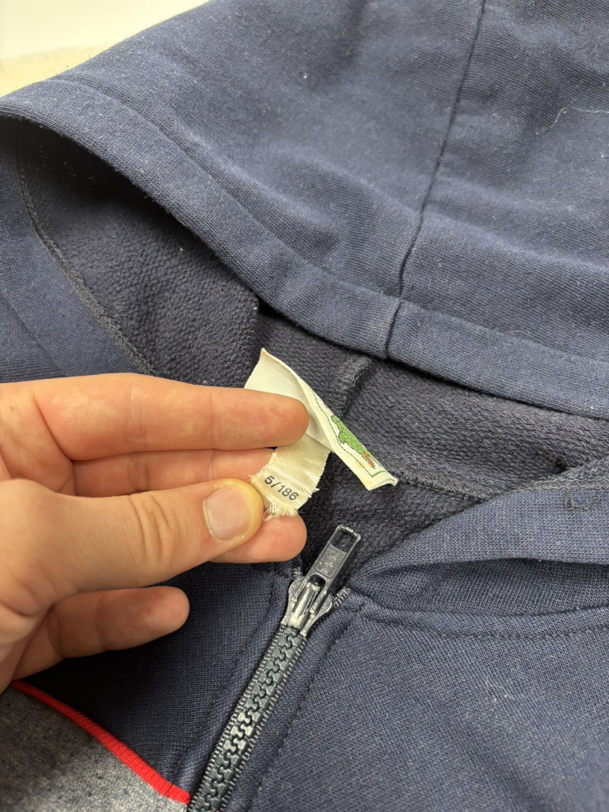 Lacoste × Vintage Chemise Lacoste Vintage 80’s Zip Hoodie Very Rare Size 5 Y2K Size US L / EU 52-54 / 3 - 7 Thumbnail