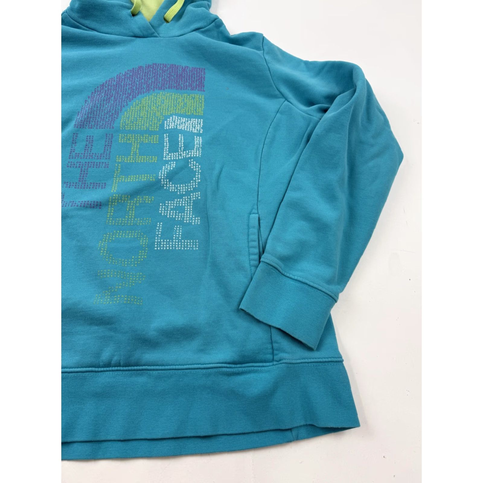 The North Face The North Face Hoodie Womens Large Blue Pullover Fleece Vertical Logo Graphic Size L / US 10 / IT 46 - 2 Thumbnail
