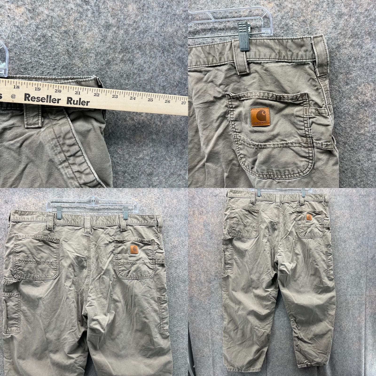 Carhartt VINTAGE? No — Carhartt Pants Men 46x30 Khaki Beige Canvas B151 LBR Cargo Pocket Straight Front Regular Waist 46in Cotton Workwear Accessories Temporis Size US 30 / EU 46 - 8 Thumbnail
