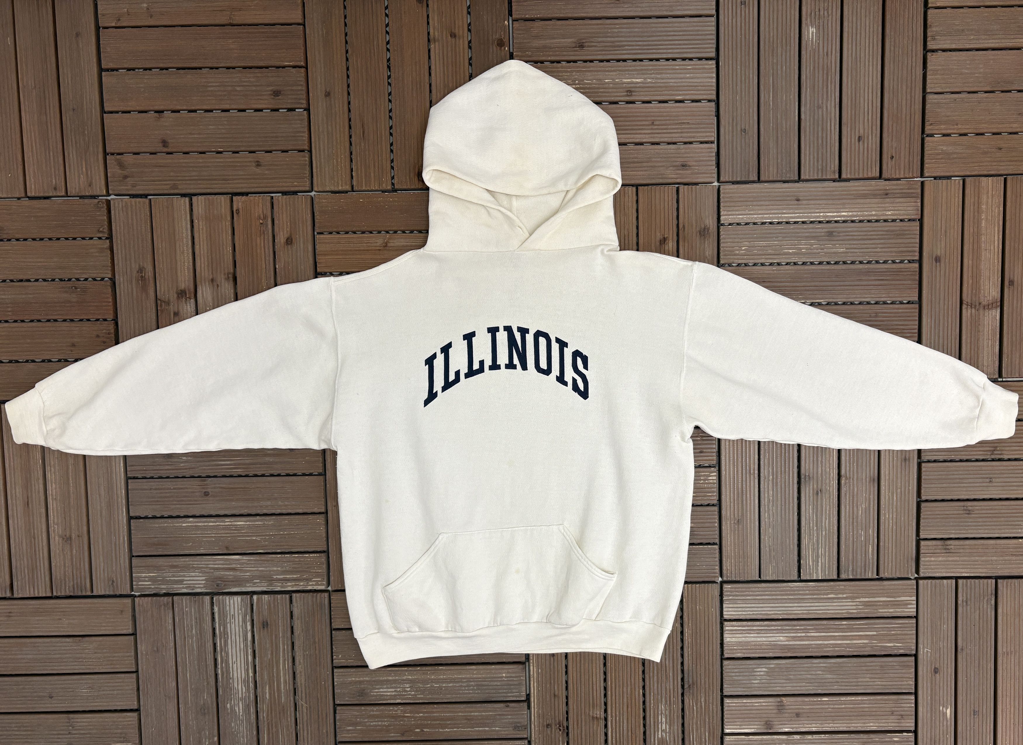 Russell Athletic × Vintage Illinois Fighting Illini Mom Vintage White Hoodie Sweater Size US L / EU 52-54 / 3 - 5 Thumbnail