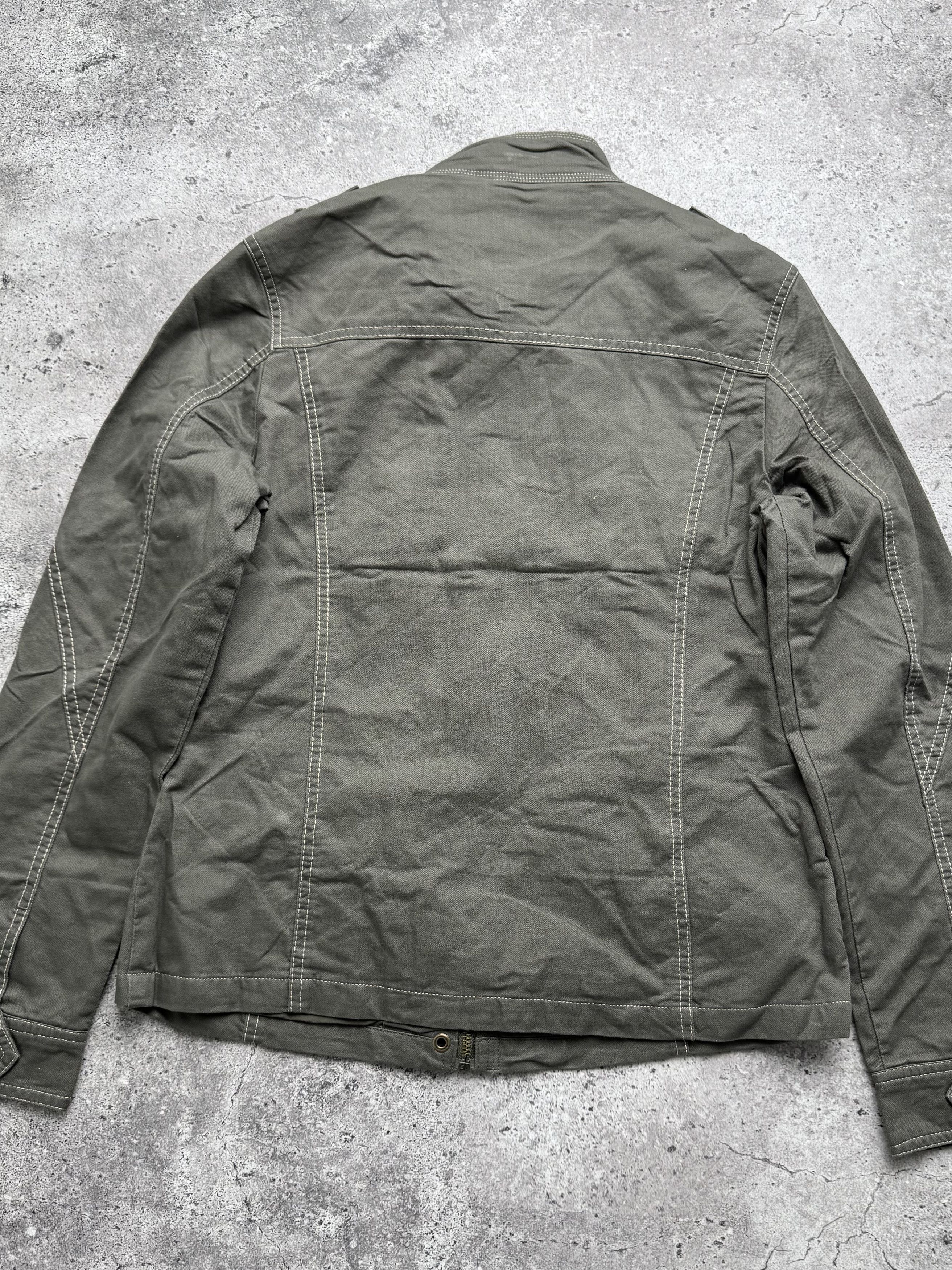 Vintage Vintage Khaki Utility Military Jacket Cotton Zip Button Coat Size S / US 4 / IT 40 - 5 Thumbnail