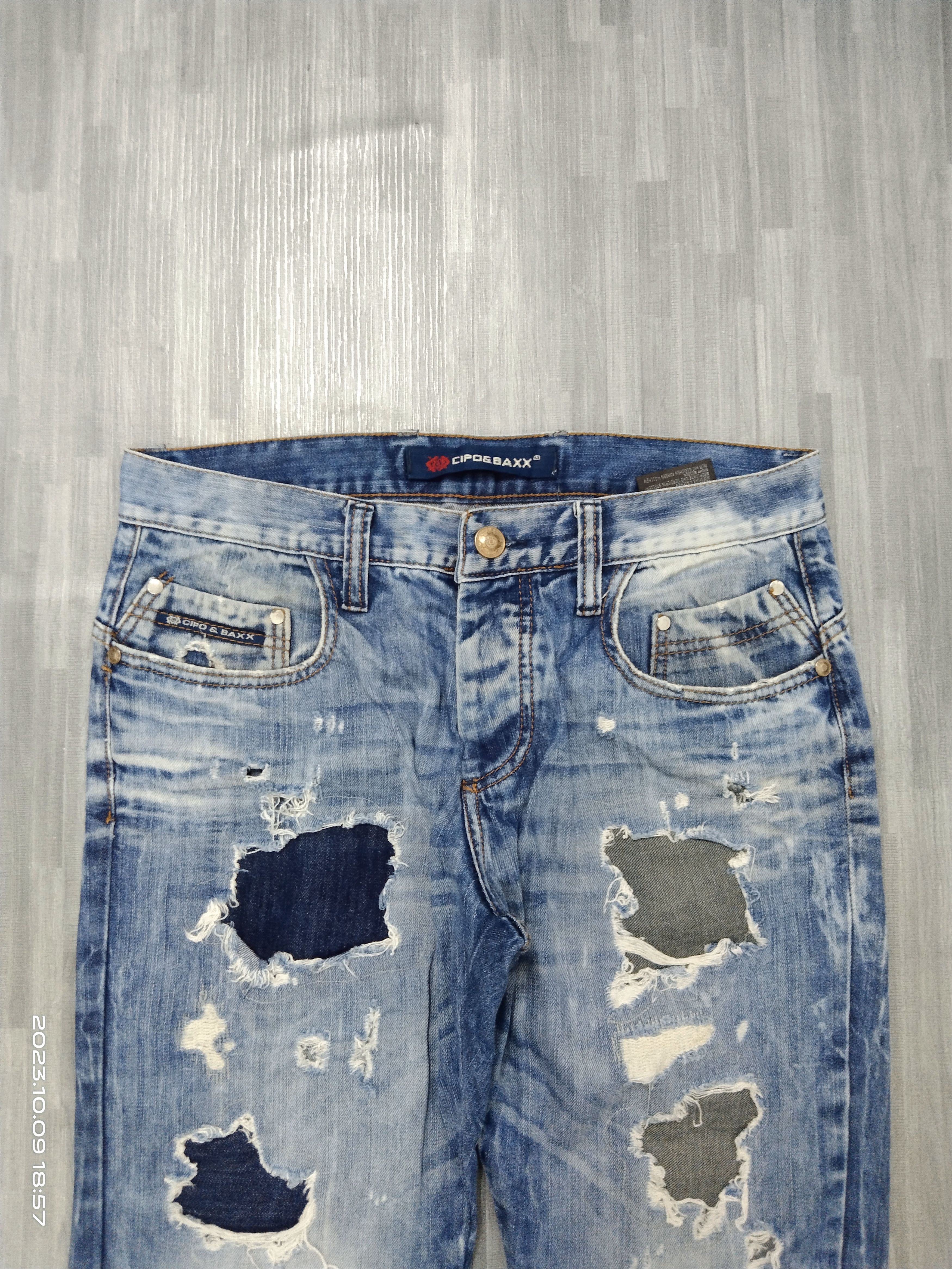 If Six Was Nine SICK RIPED PACTH CEPO&BAXX DENIM PANTS Size US 32 / EU 48 - 4 Thumbnail