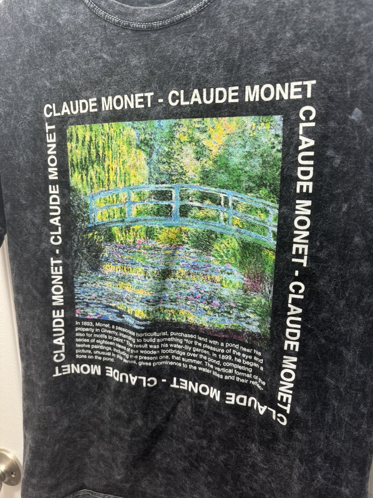 Monet Claude Monet Painting Text Shirt 100% Cotton Grey Wash Size US M / EU 48-50 / 2 - 2 Thumbnail
