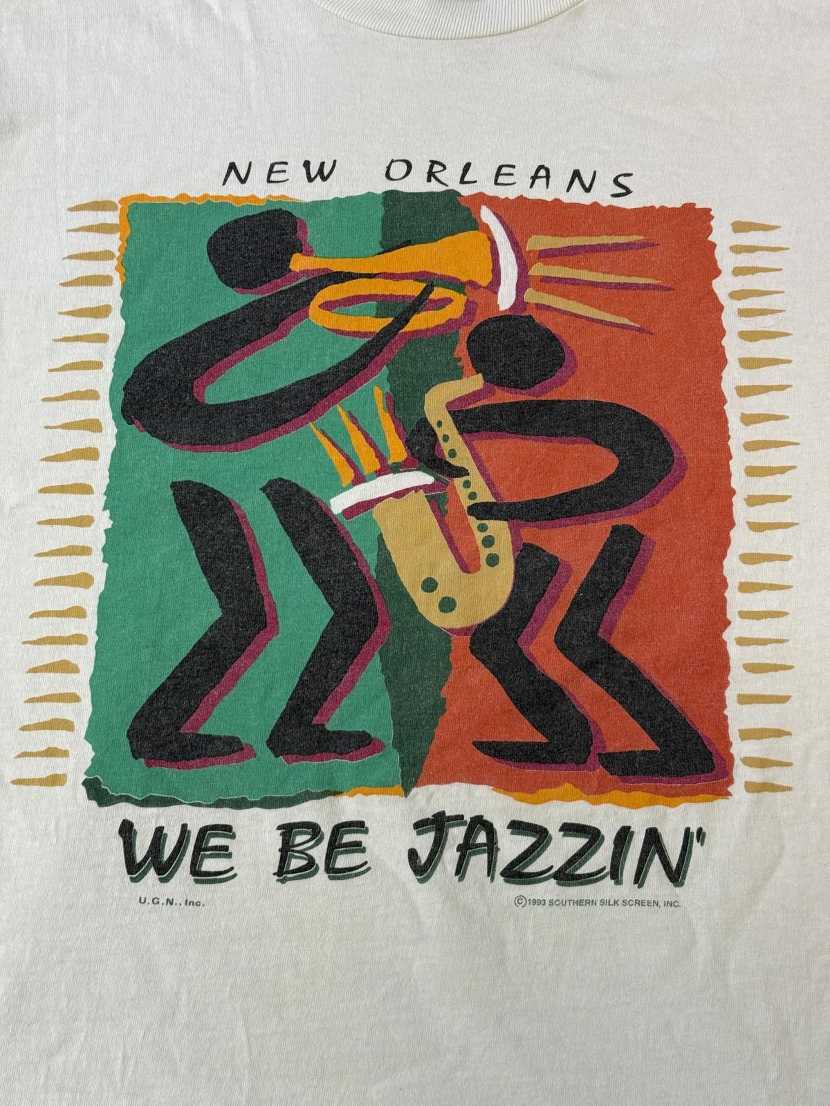 Hanes New Orleans Jazz Art T-shirt We Be Jazzin Sax / Trumpet XL Size US XL / EU 56 / 4 - 3 Thumbnail