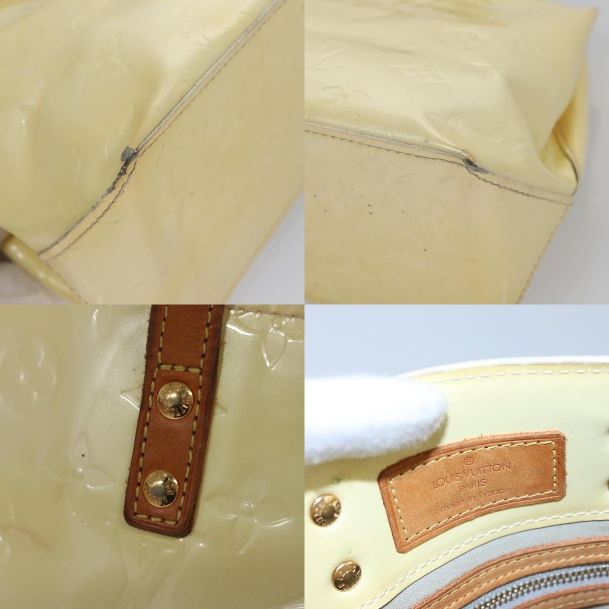 Louis Vuitton LOUIS VUITTON Monogram Vernis Reade PM Hand Bag Perle M91336 Size ONE SIZE - 11 Thumbnail