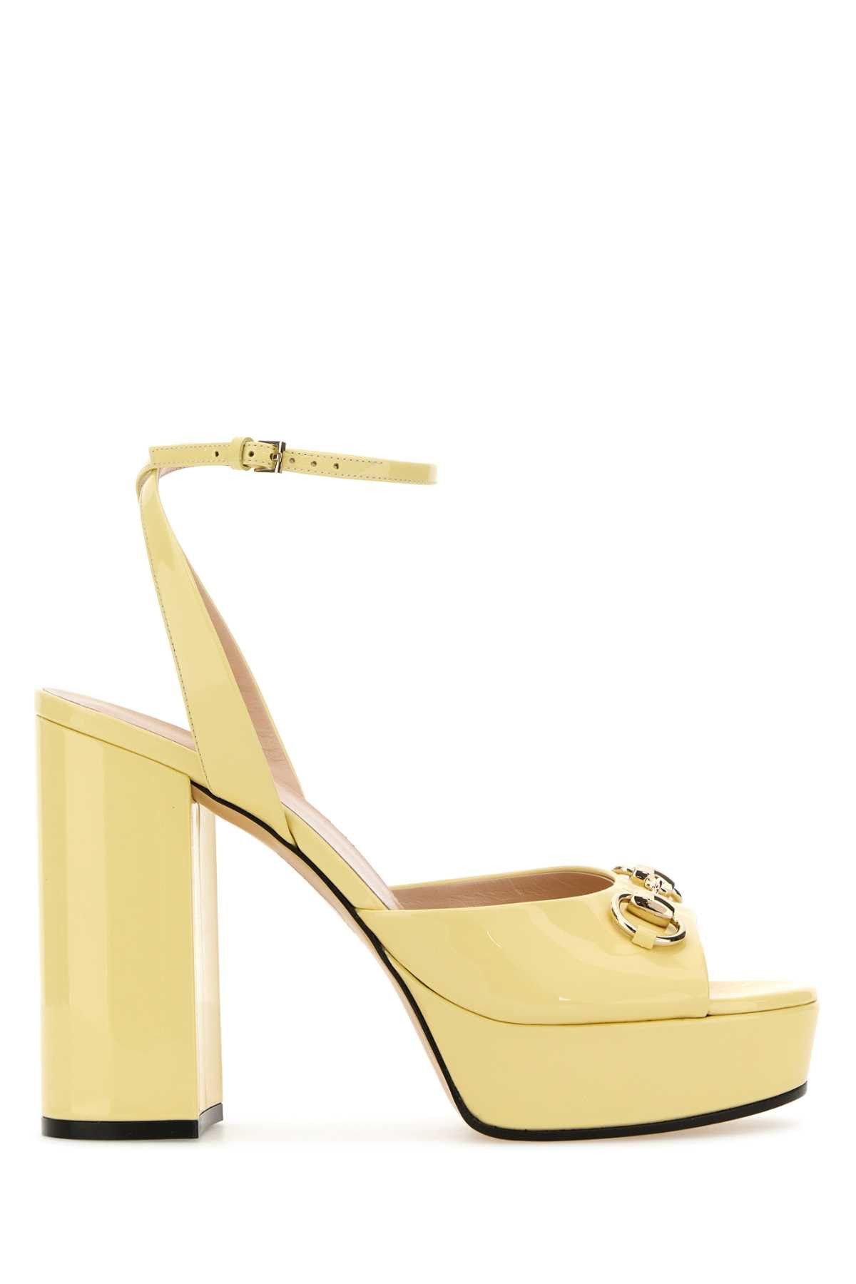 Gucci Yellow Leather Sandals Size US 11 / IT 41 - 1 Thumbnail