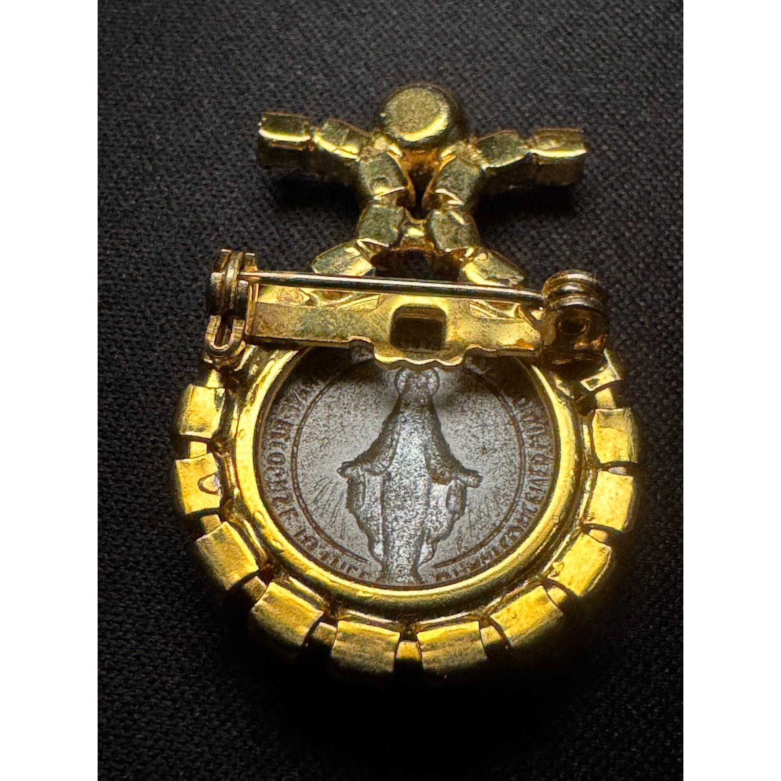 Other Vintage Miraculous Medal Catholic Devotional Brooch Size ONE SIZE - 5 Thumbnail