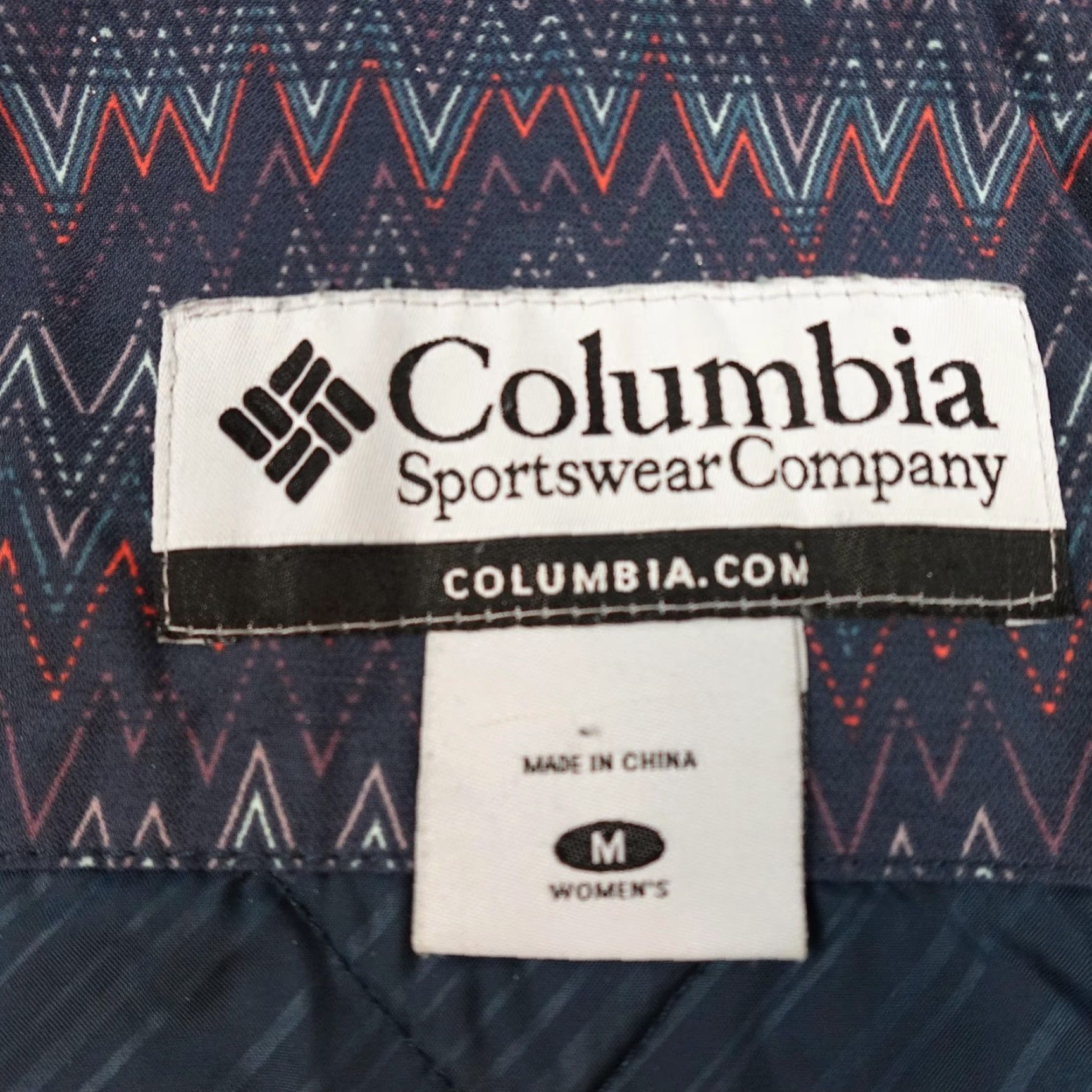 Vintage Columbia Jacket Womens M Blue Chevron Hooded Insulated Ski Snowboard WL4028 Size M / US 6-8 / IT 42-44 - 6 Thumbnail