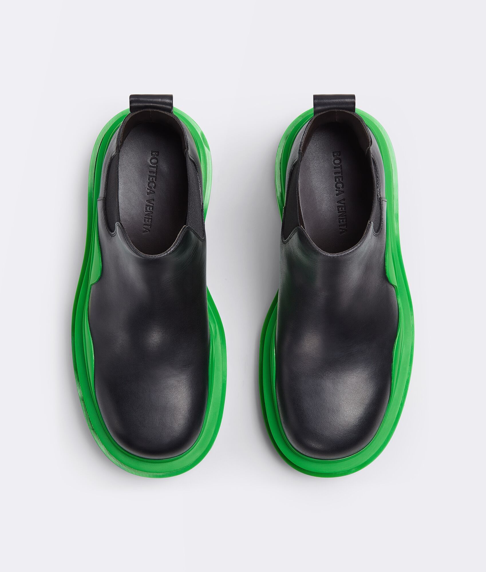 Bottega Veneta o1w1db10425 Tire Chelsea Ankle Boots in Black/Grass Size US 10.5 / EU 43-44 - 4 Thumbnail