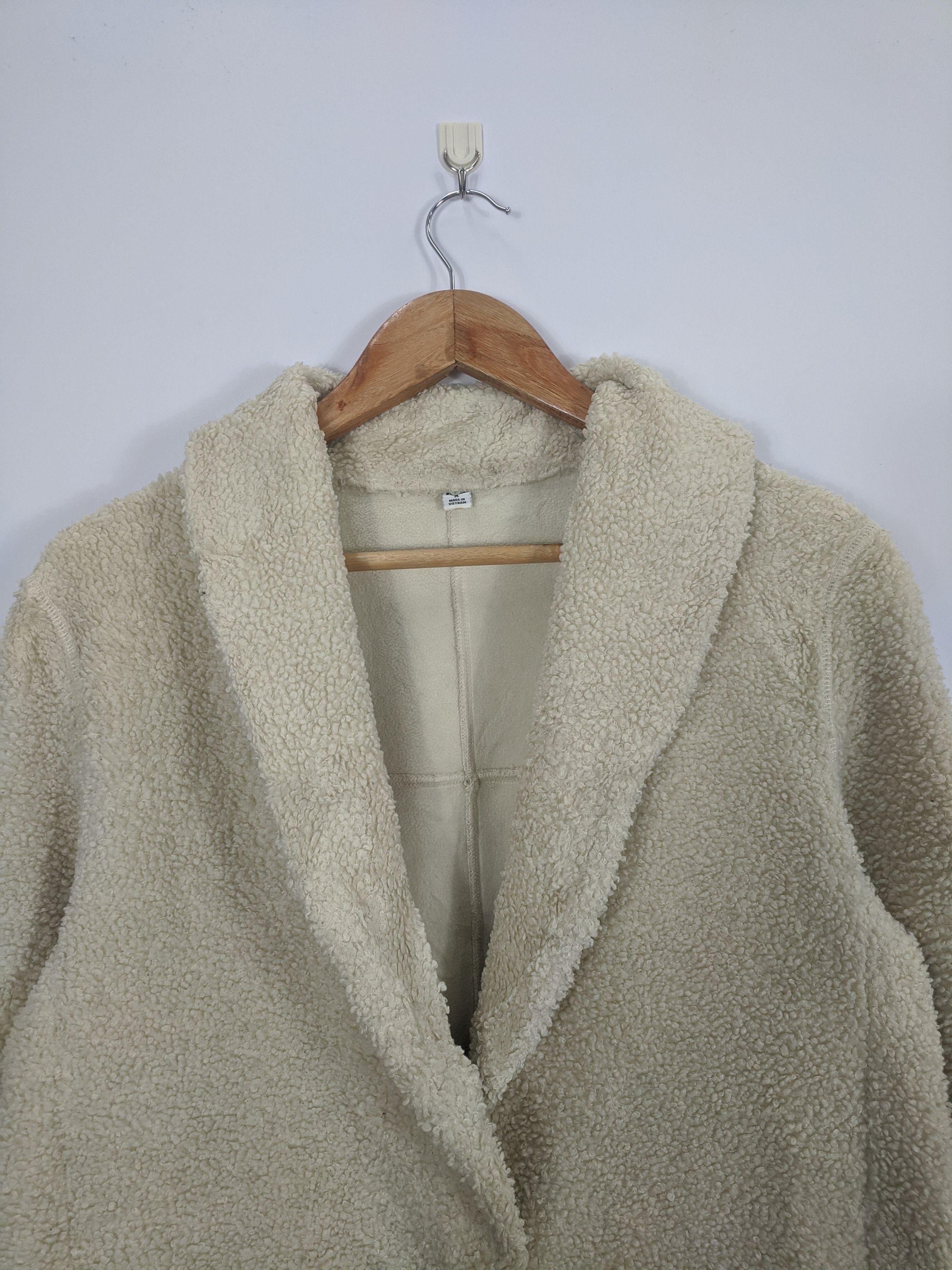 If Six Was Nine Vintage Uniqlo Fleece Blazer Coat J0354 Size 38S - 2 Thumbnail