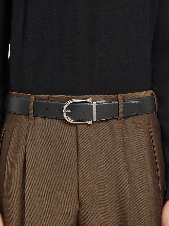 Ermenegildo Zegna o1s1rm0425 RZPJ45 Size: 110 / Belt in Black Size 44 - 3 Thumbnail