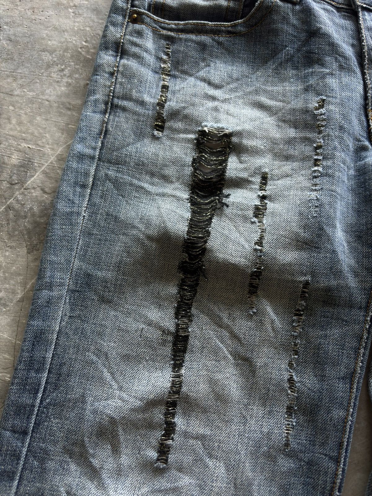 Hysteric Glamour KUI distressed japanese denim washed punk grunge style Size US 32 / EU 48 - 11 Thumbnail