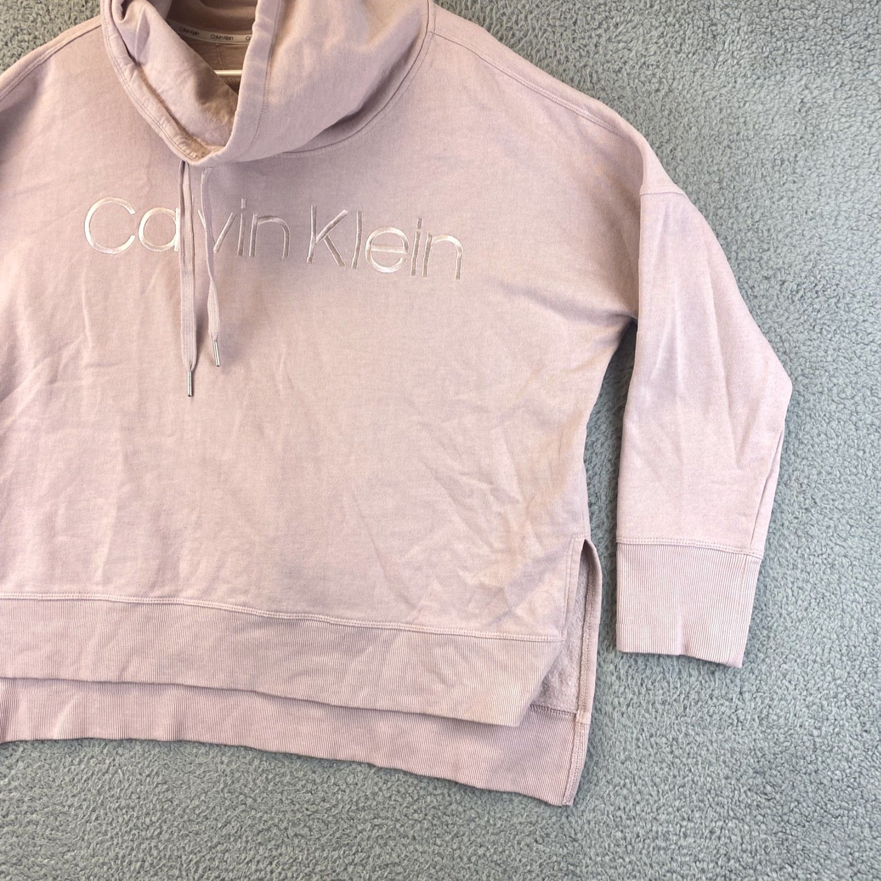 Calvin Klein Calvin Klein Sweatshirt Womens XL Pink Cowl Neck Fleece Pullover Activewear Size XL / US 12-14 / IT 48-50 - 2 Thumbnail
