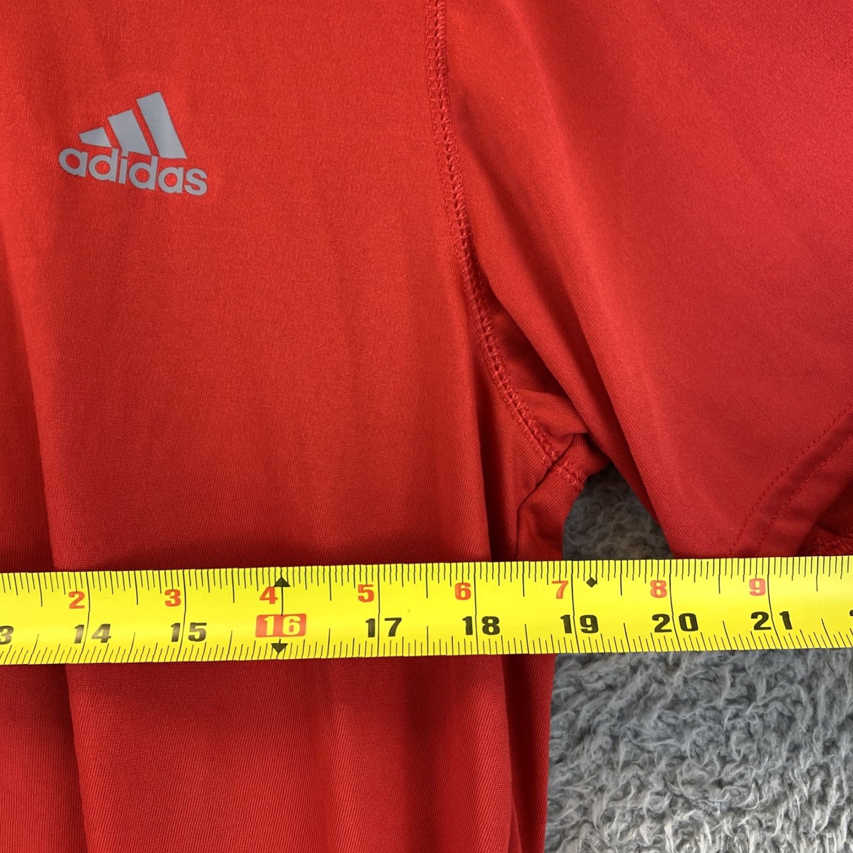 Adidas Adidas Men's Dri-Fit Short Sleeve Training T-Shirt L Red / 57-14 Size US L / EU 52-54 / 3 - 3 Thumbnail