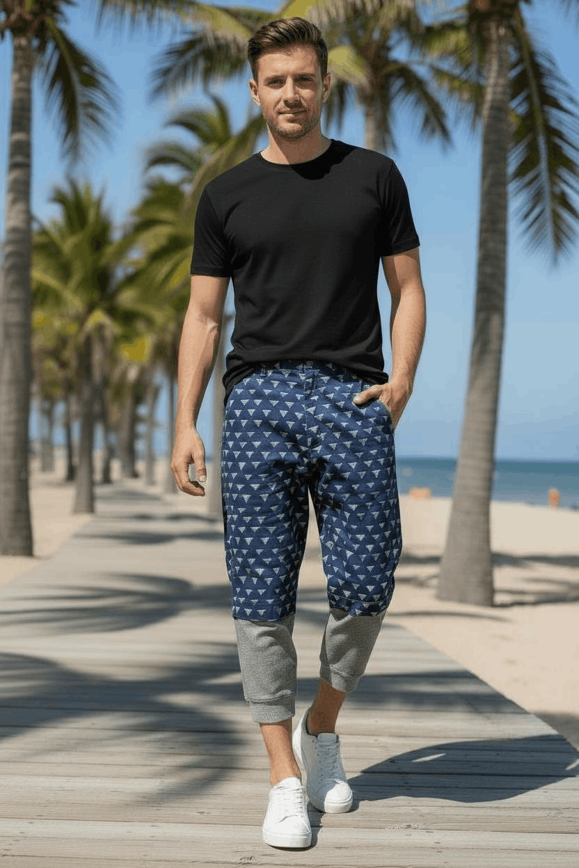 Issey Miyake Issey Miyake Mercibeaucoup Drop Crotch Printed Pants Size US 29 - 1 Thumbnail