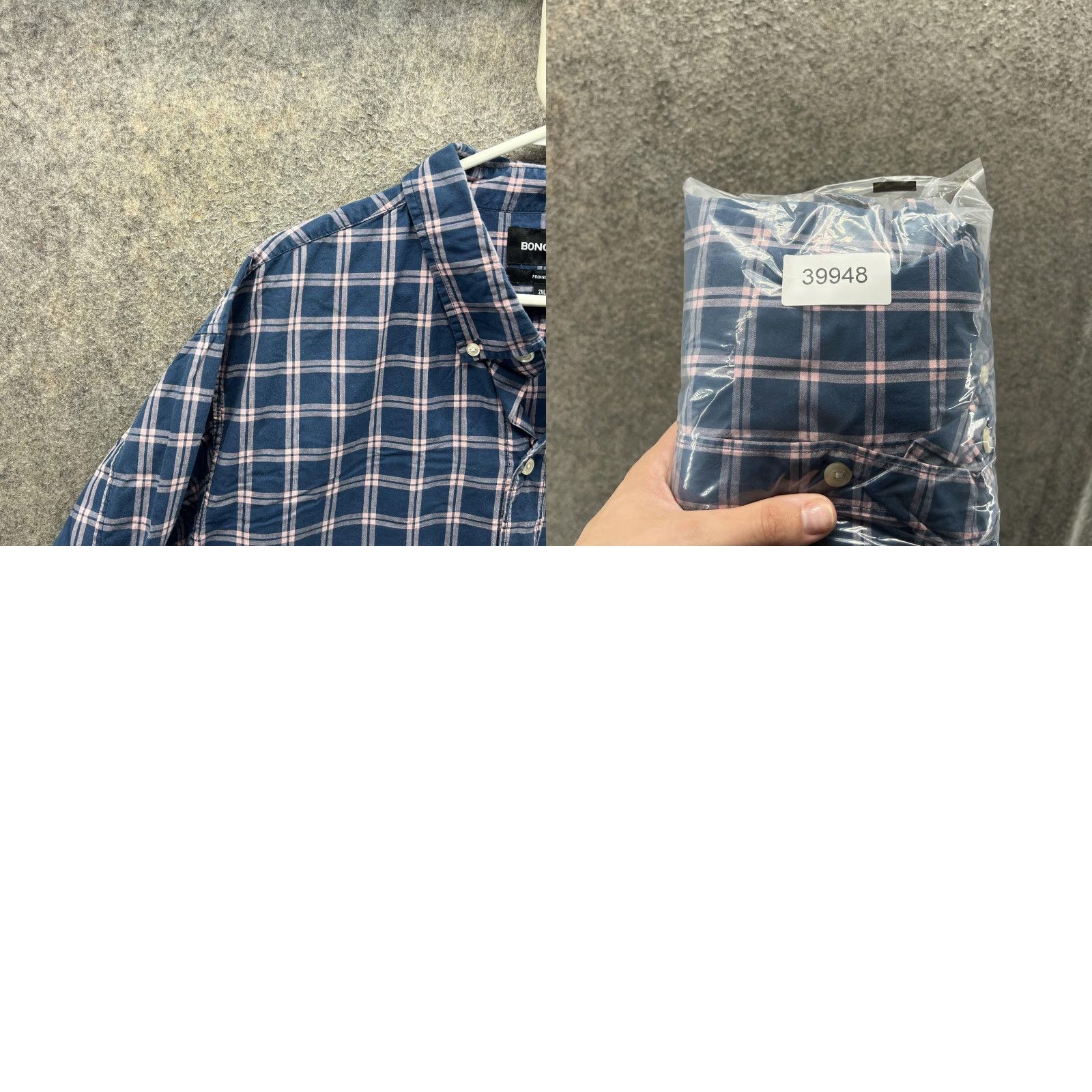 Bonobos Bonobos Shirt Mens 2XL Blue Plaid Prominent Fit Long Sleeve Button Down Casual Size US XXL / EU 58 / 5 - 8 Thumbnail