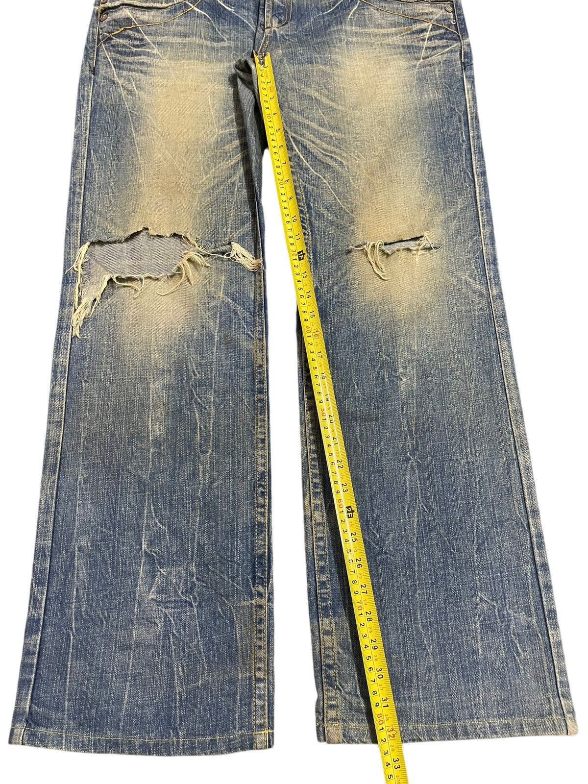 14th Addiction Vintage Japanese Brand Mud Wash Distressed Style Loose Jeans Size US 38 / EU 54 - 14 Thumbnail