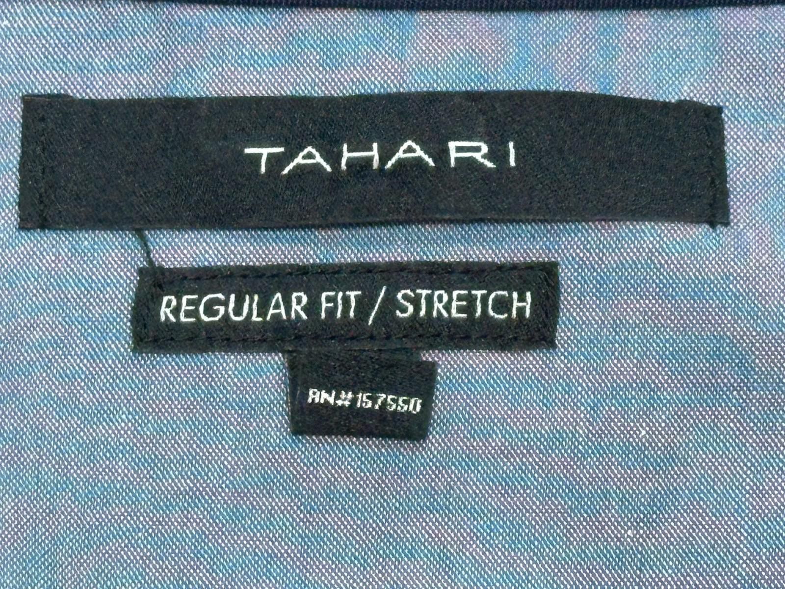 Elie Tahari Tahari Regular Fit Stretch Dress Shirt Maroon Mens 2XL Size 48R - 7 Thumbnail