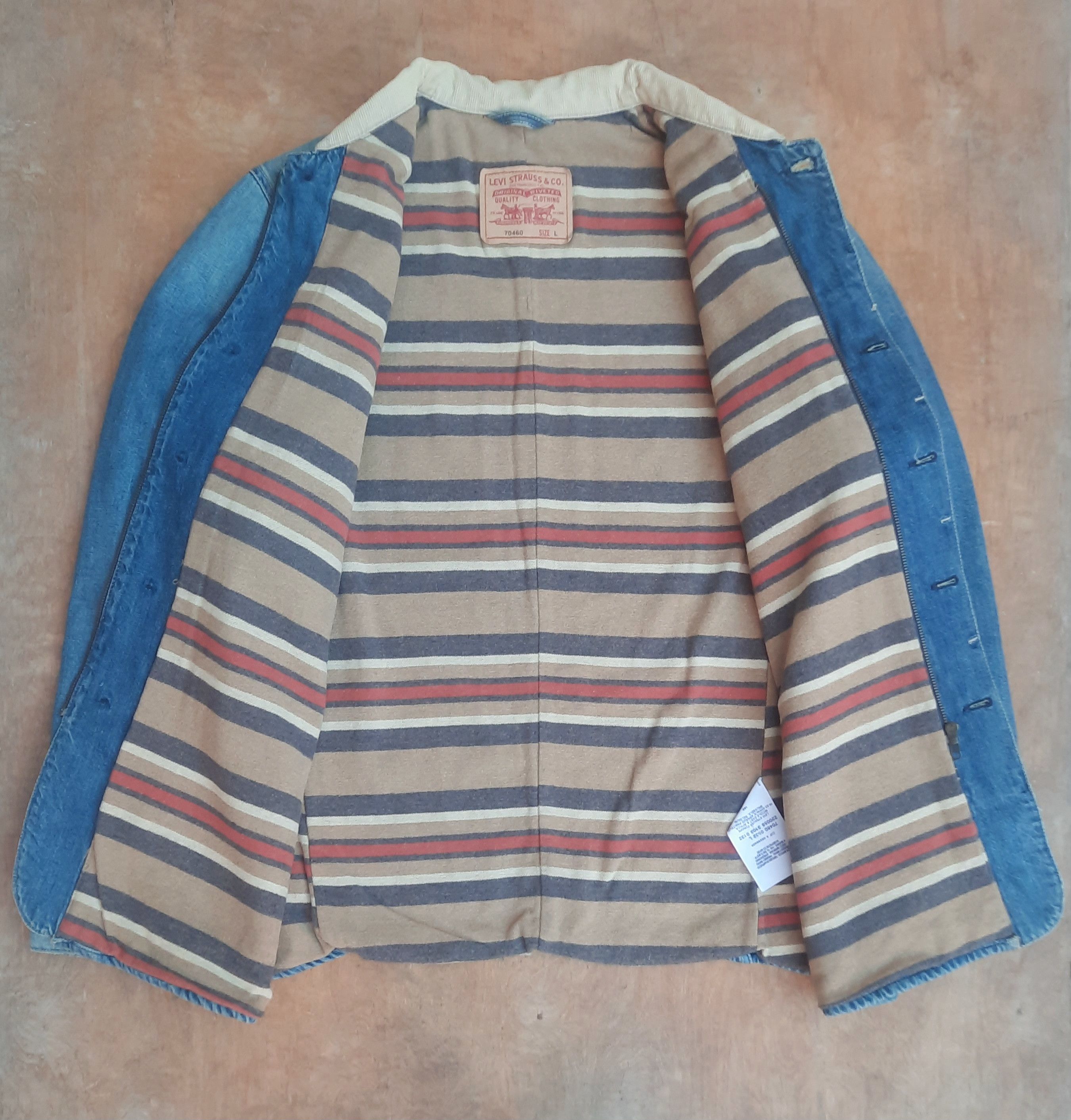 Levi's Vintage Clothing Chore Coat Denim Jacket blanket lined Corduroy Collar Size US L / EU 52-54 / 3 - 3 Thumbnail