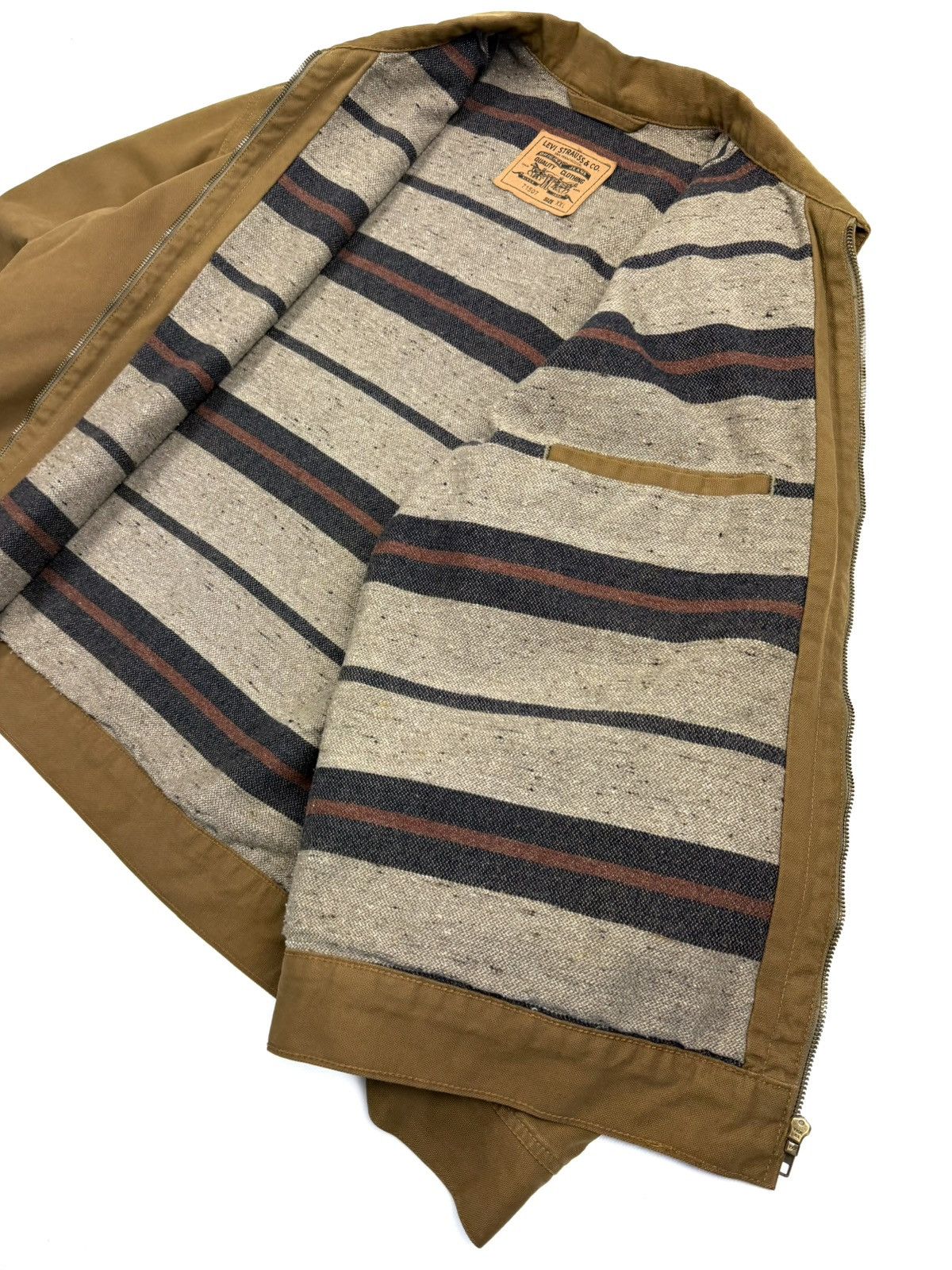 Levi's Vintage Clothing Vintage 90s Levi's Mustard Blanket Workwear Jacket Italy XXl Size US XXL / EU 58 / 5 - 7 Thumbnail